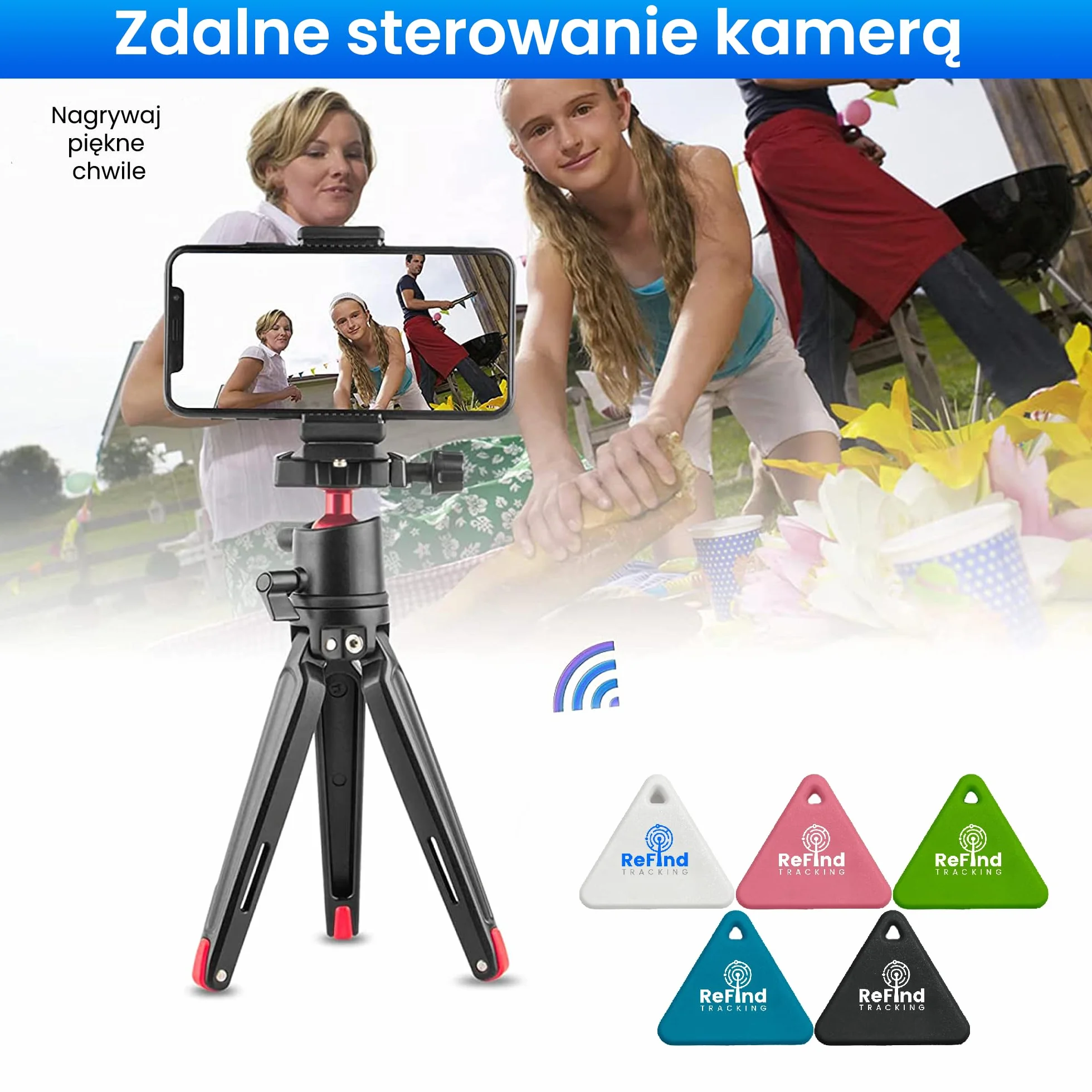ReFind R3 Smart Tracker Bluetooth 5.0 GPS Tag dla Androida iPhone'a Czarny