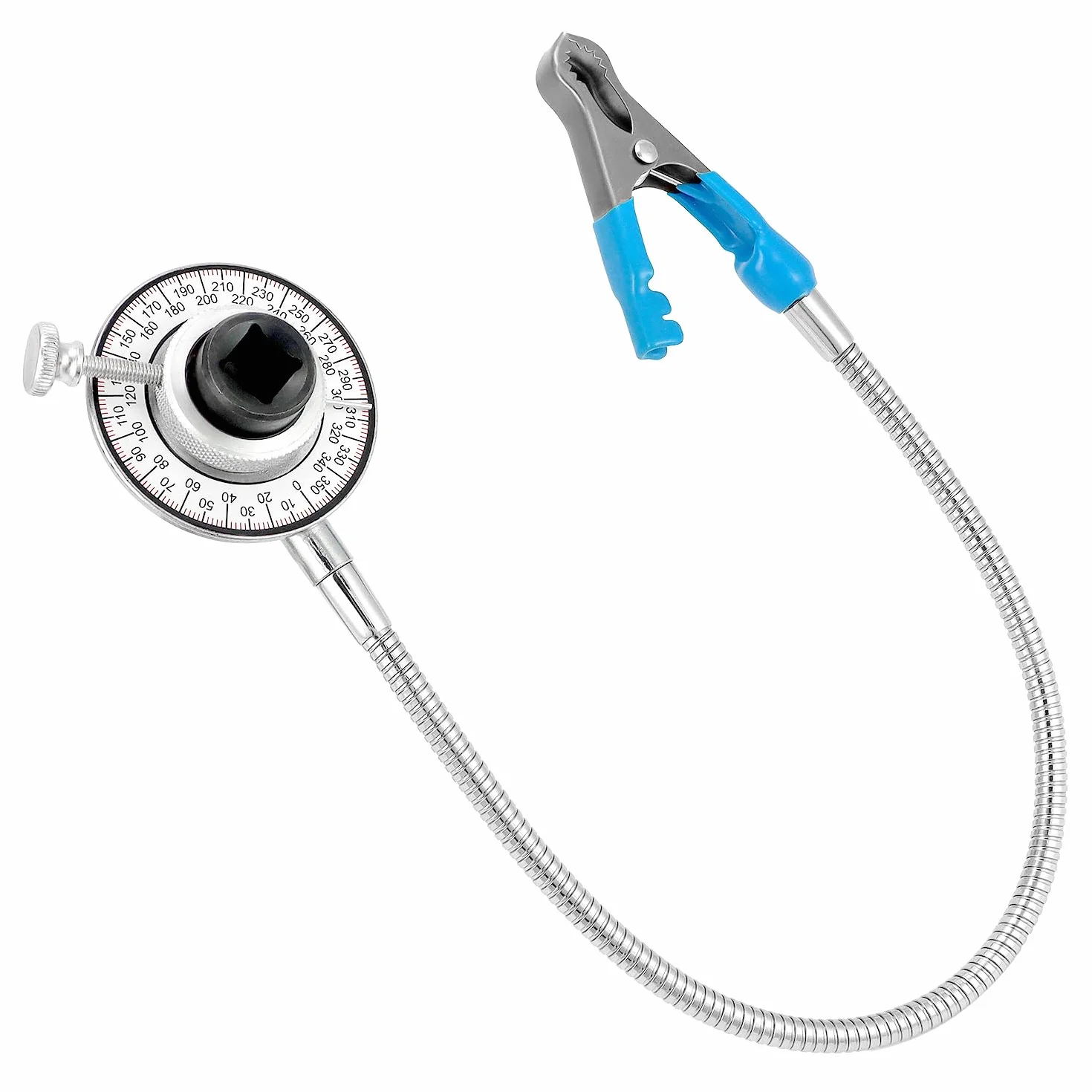 QWORK 1/2" obrotowy miernik kątowy z ramieniem magnetycznym i obrotowym