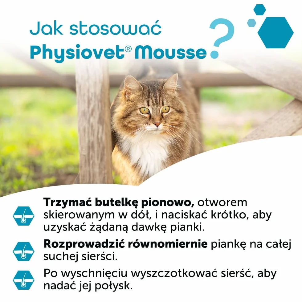 MP Labo Physiovet® Pianka 100 ml - pianka oczyszczająca i odżywcza bez spłukiwania dla psów i kotów - zapach migdałowy