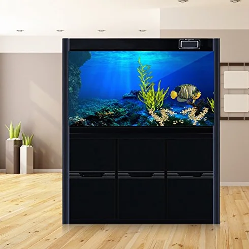 Zerodis Seaworld Aquarium Background, efekt 3D dwustronna naklejka naklejka plakat dekoracja do akwarium (76 x 46 cm)