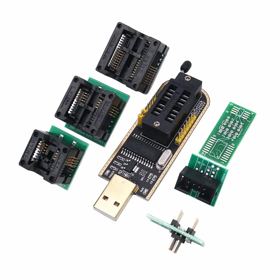 DollaTek Programator ch341a + sop8 do dip8 + adapter 1,8 V + gniazdo sop8 do dip8 + klips sop8