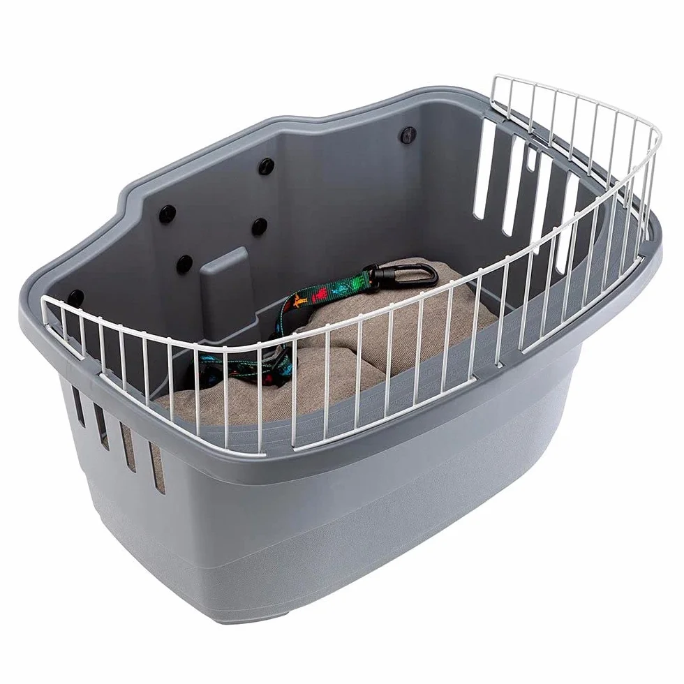 Ferplast Koszyk Rowerowy dla Małych Psów 7 kg 47 x 35.5 x 34.5 cm Szary