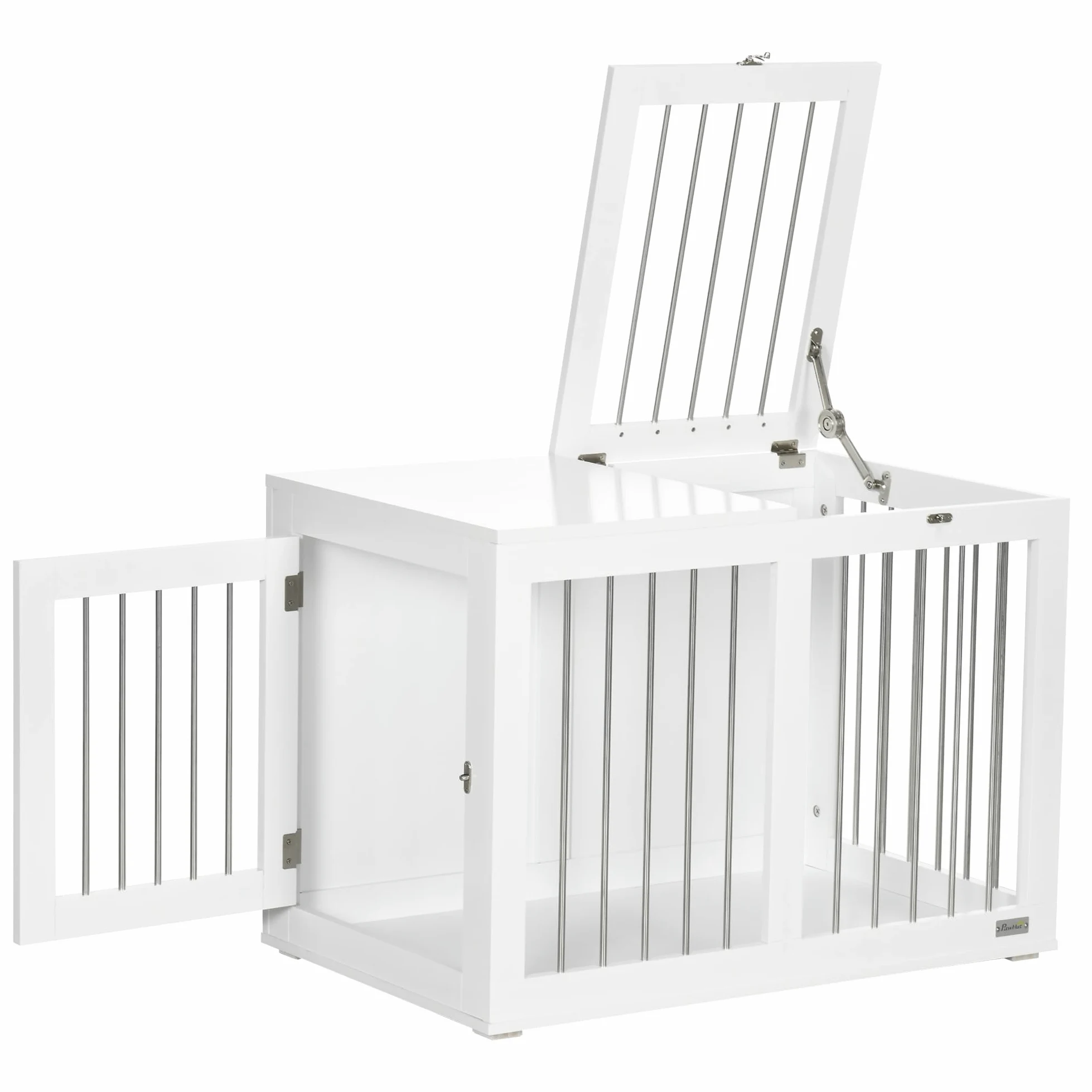 PawHut Klatka dla psa 80 x 50 x 56,5 cm biała