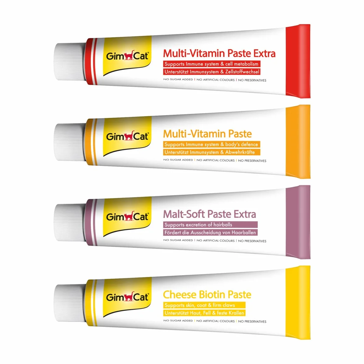 GimCat Cheese Biotin pasta serowa z biotyną - z aromatycznym serem, cynkiem i olejem lnianym dla sierści, skóry i pazurów - 1 tubka (1 x 50 g)