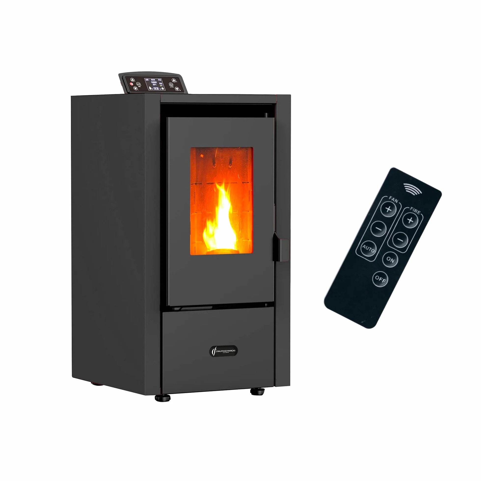 Anita powietrzny piec na pellet 6,5 kW Czarny Sannover