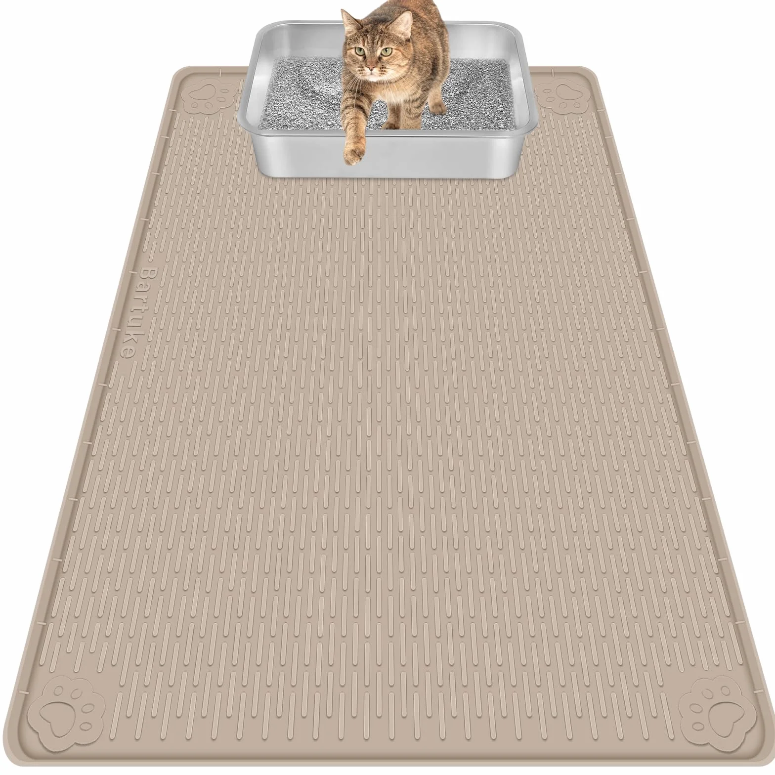 Silikonowa mata do kuwety Extra duża 40 x 28 cali Khaki