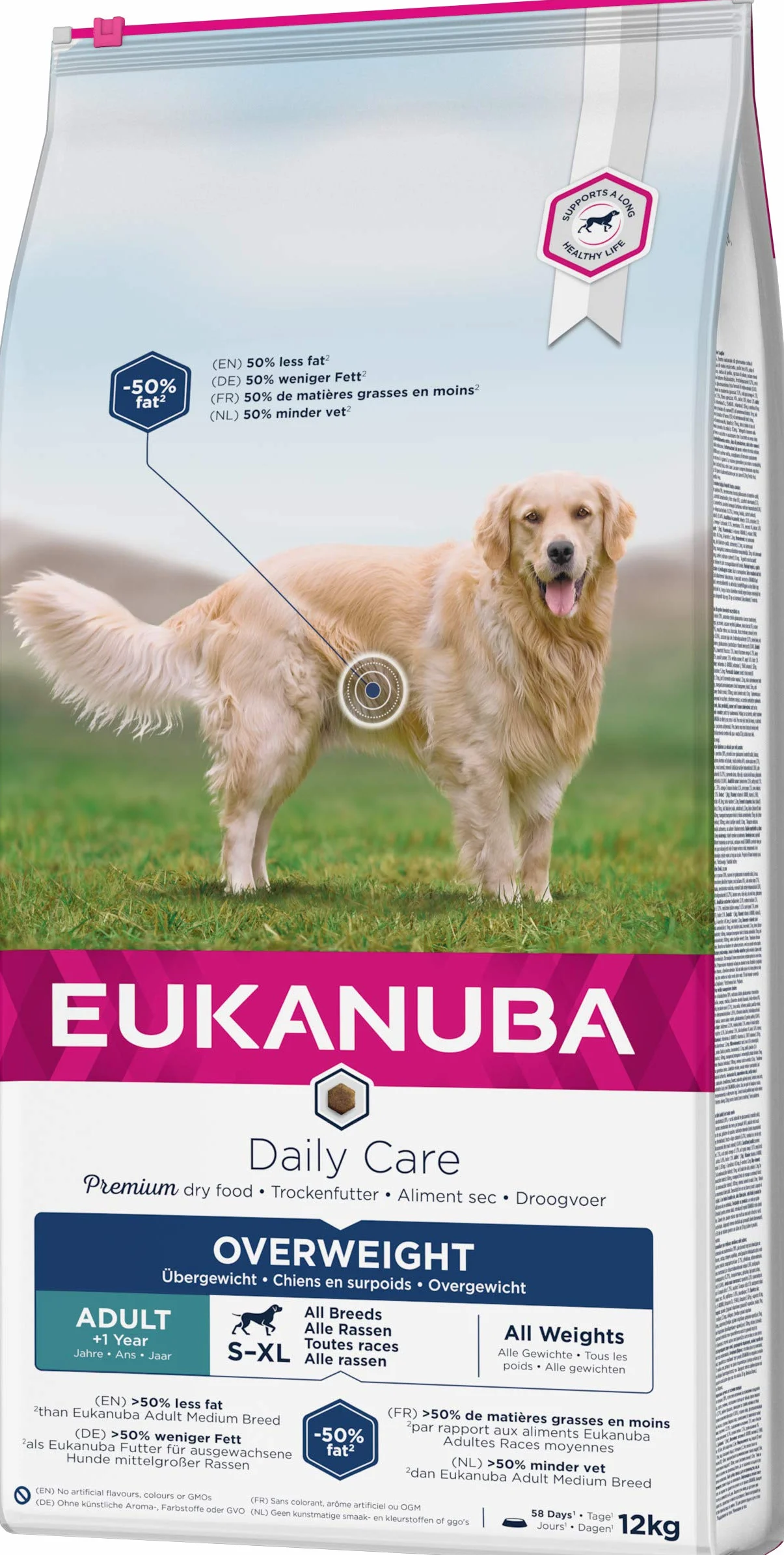 Eukanuba Adult Daily Care Dorosłe psy z nadwagą lub sterylizowane kurczak 12kg