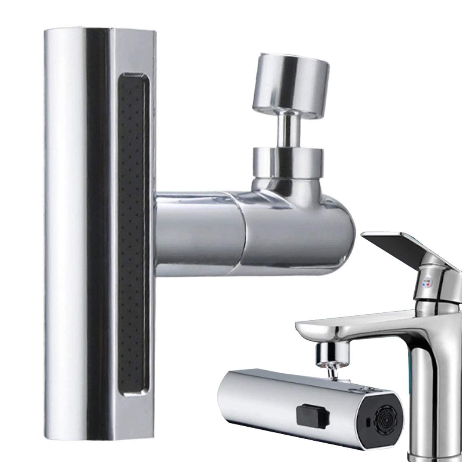 3-Function Kitchen Sink Faucet Sprayer Nozzle, Splash-Proof Faucet Attachment