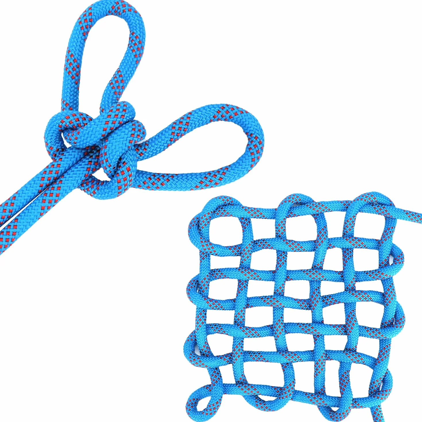 QWORK® lina 10 mm x 20 m niebieska, linka zewnętrzna, antypoślizgowa, odporna na zużycie, do rolnictwa, żeglugi, kempingu