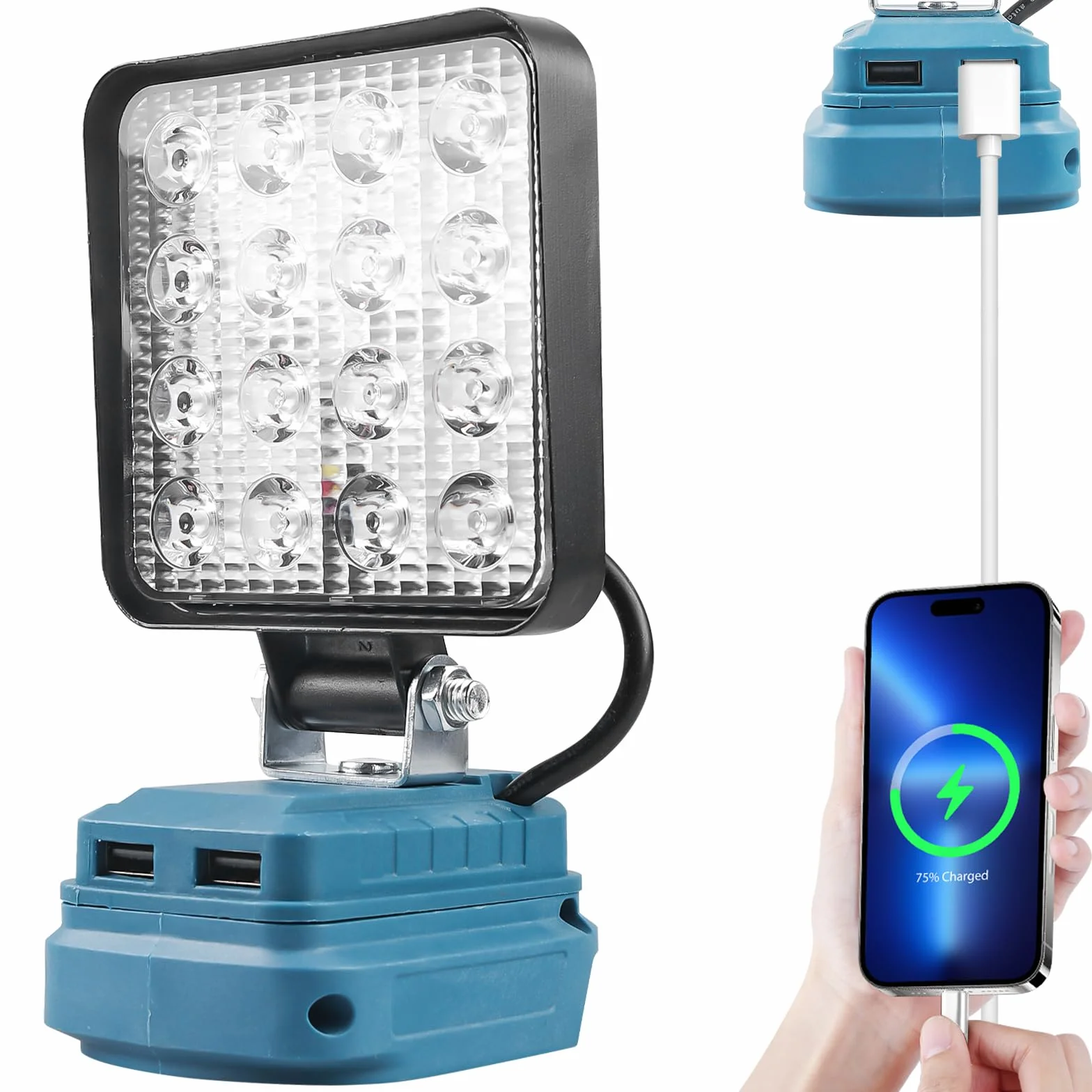 Akumulatorowa lampa do Makita 18 V, 18 W, 5400 lm, wielofunkcyjna lampa robocza LED, przenośny reflektor na plac budowy, Makita, 18 V, latarka na kemping, do naprawy samochodu, w sytuacjach awaryjnych