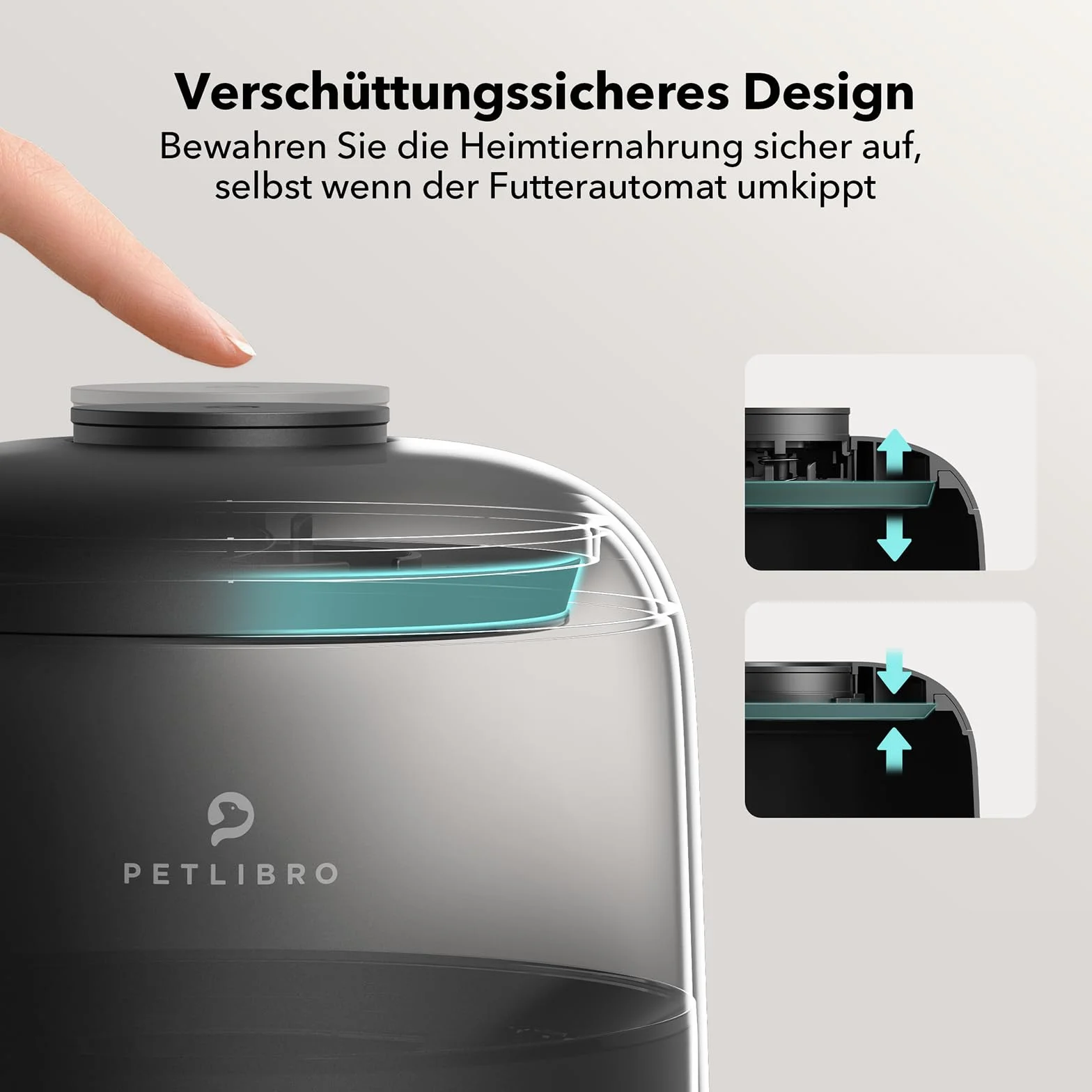 PETLIBRO 2,4G WiFi automatyczny dozownik karmy dla kotów z baterią, automatyczny dozownik karmy dla psów ze stali nierdzewnej, inteligentny karmnik dla kota, sterowanie aplikacją, 1-10 posiłków, 2 l