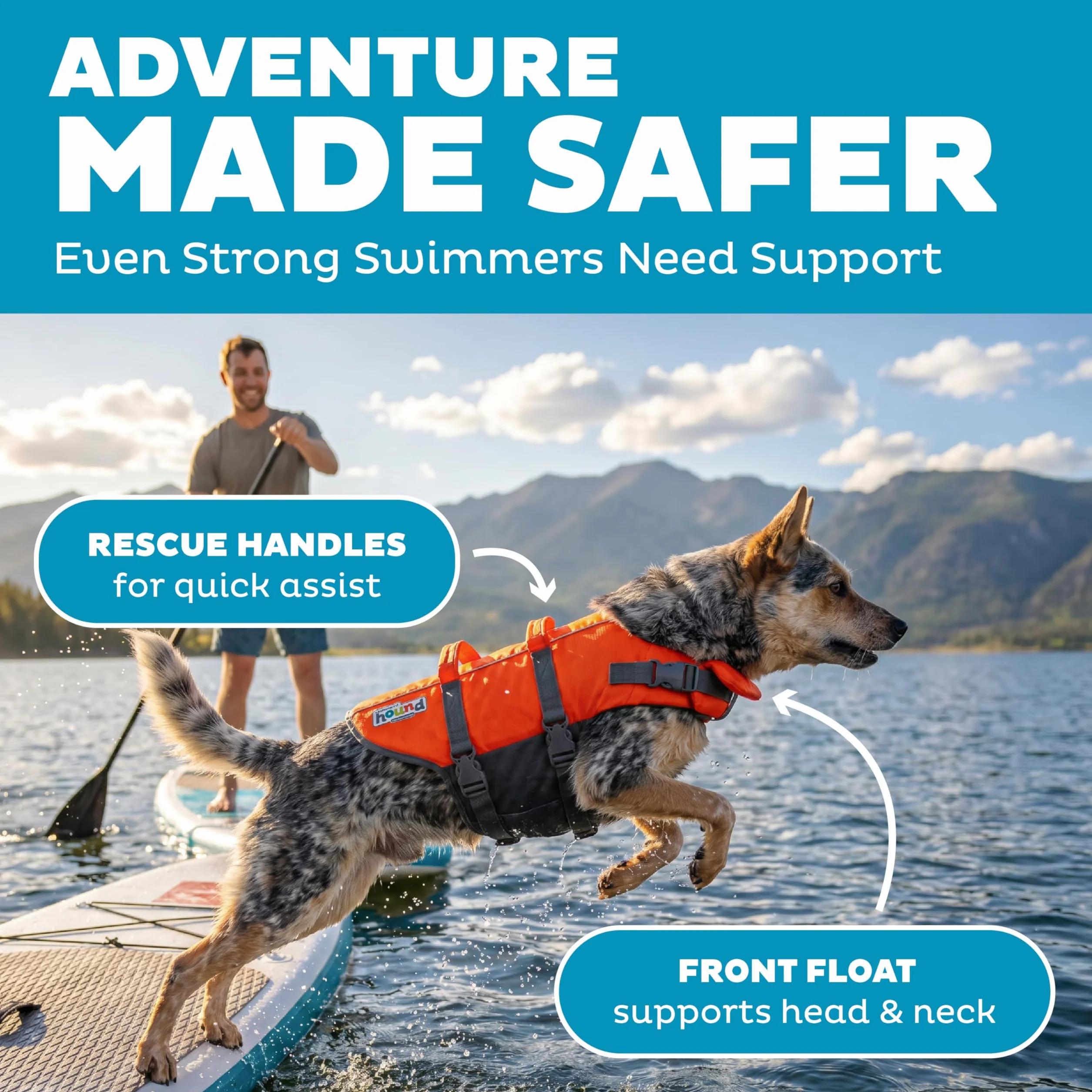 Outward Hound Kyjen kamizelka ratunkowa dla psa Ripstop 22020, średni, pomarańczowy