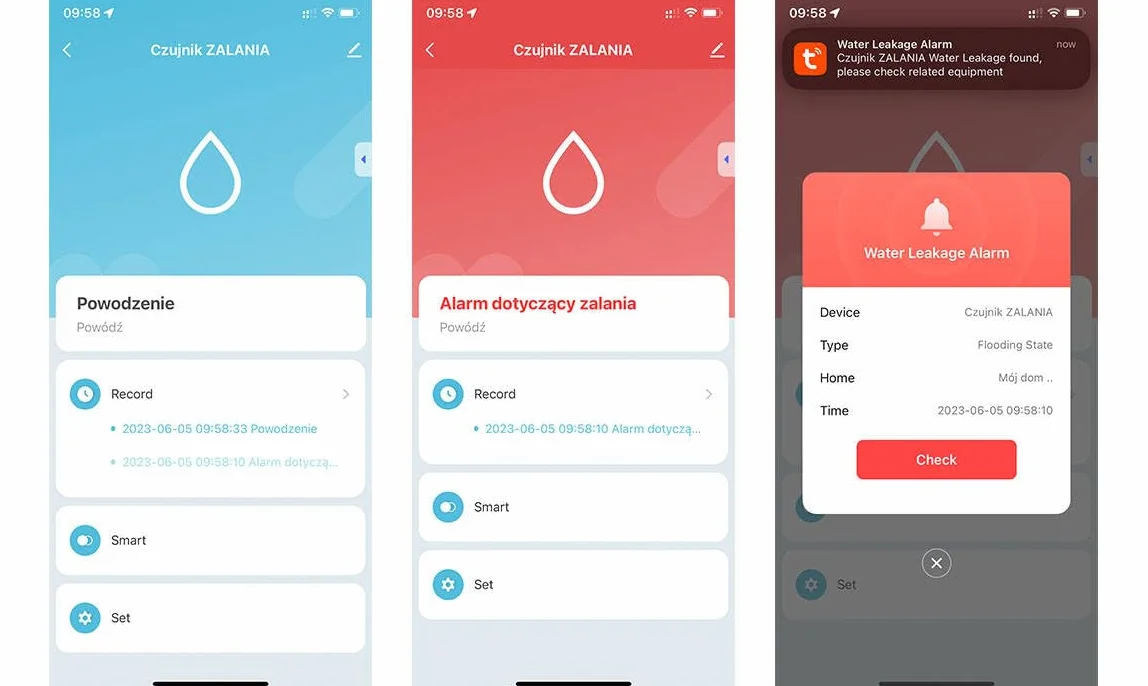 Sone Smart One Czujnik Zalania Wody Zigbee Tuya Sensor