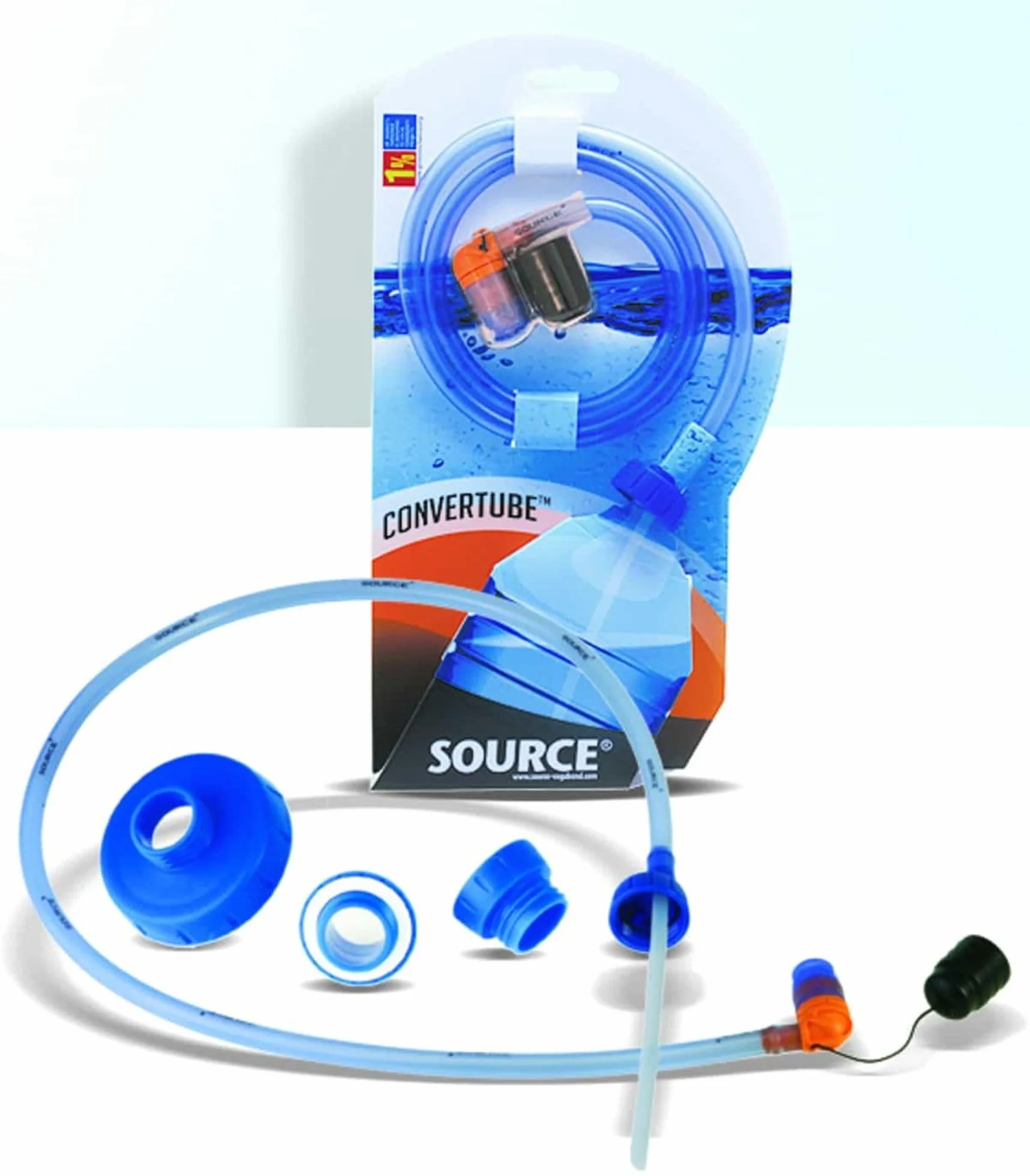 Source Convertube Adapter do butelek Niebieski Jeden rozmiar