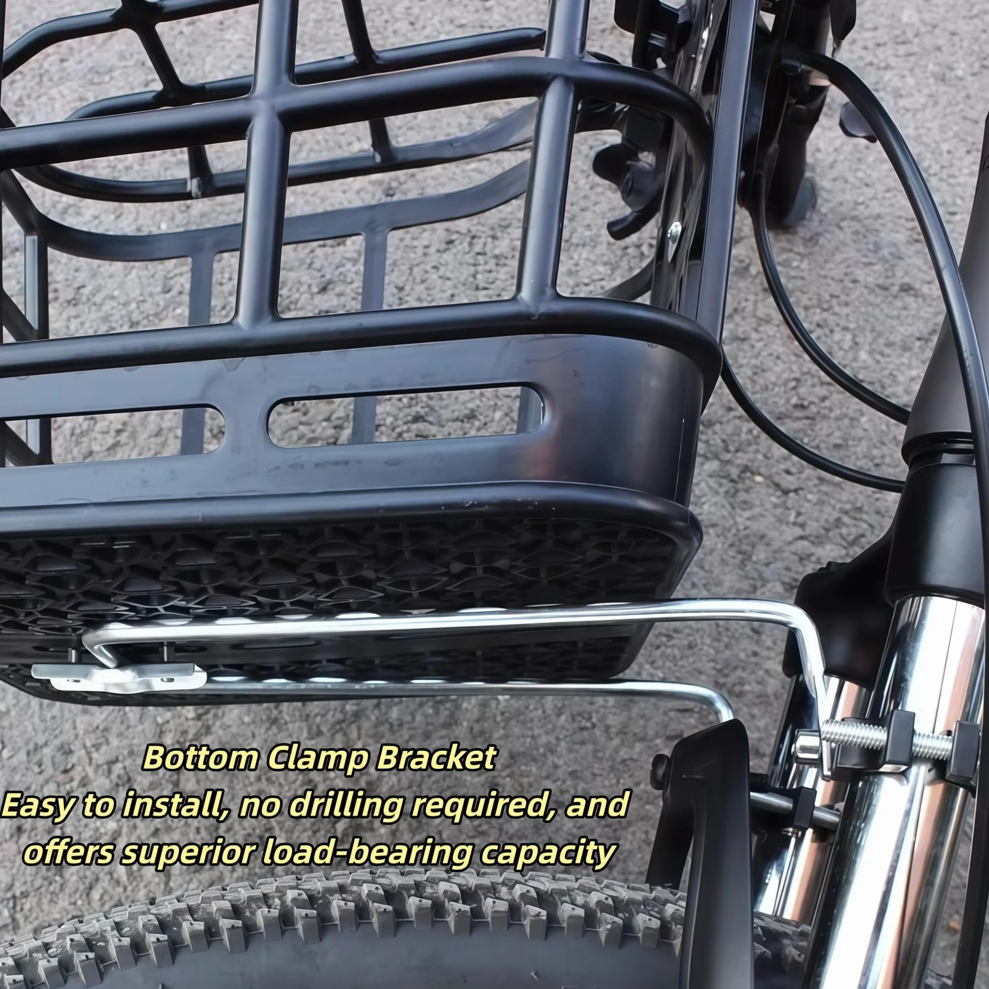 Kosz na rower górski, montowany z przodu, kosz dla zwierząt, bardzo duża pojemność, łatwe przechowywanie, trwały i wytrzymały, odpowiedni dla małych i średnich psów