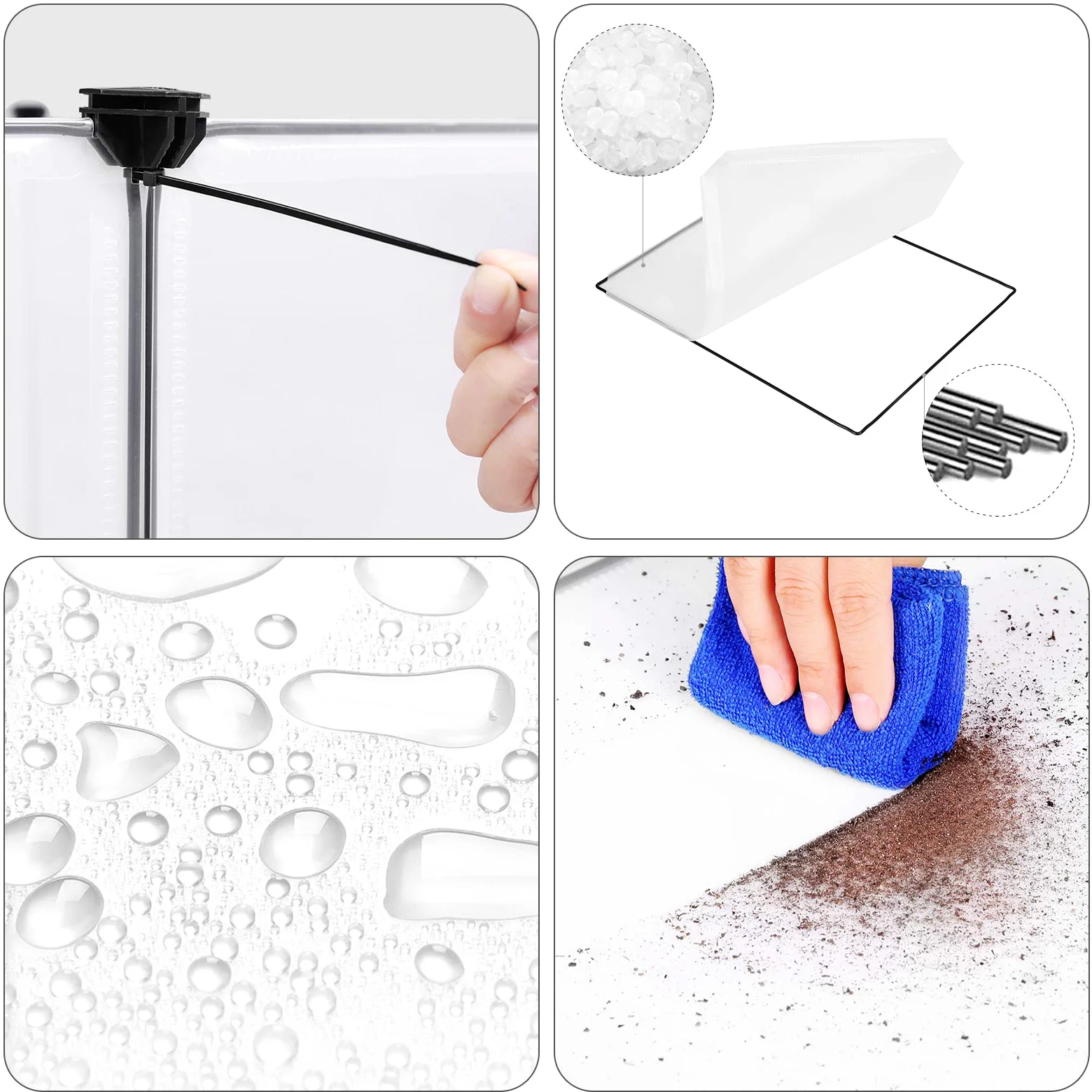 SONGMICS Klatka dla świnek morskich DIY z tworzywa sztucznego biała LPC03W