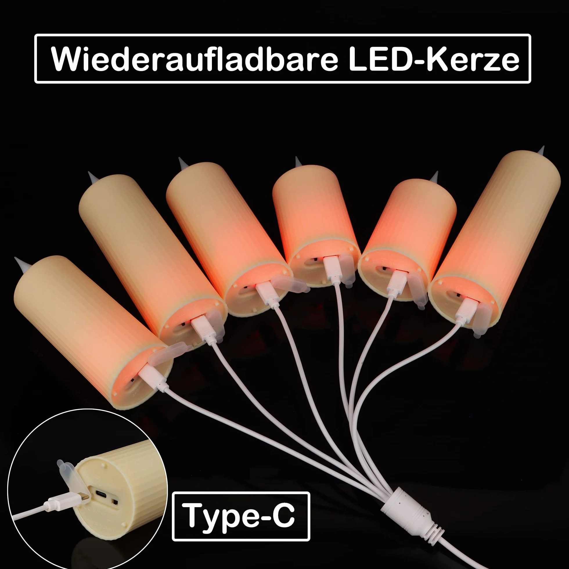 Świece LED z pilotem zdalnego sterowania 10 przyciskami wodoszczelne bezpłomieniowe z timerem 6/8h zestaw 6 sztuk