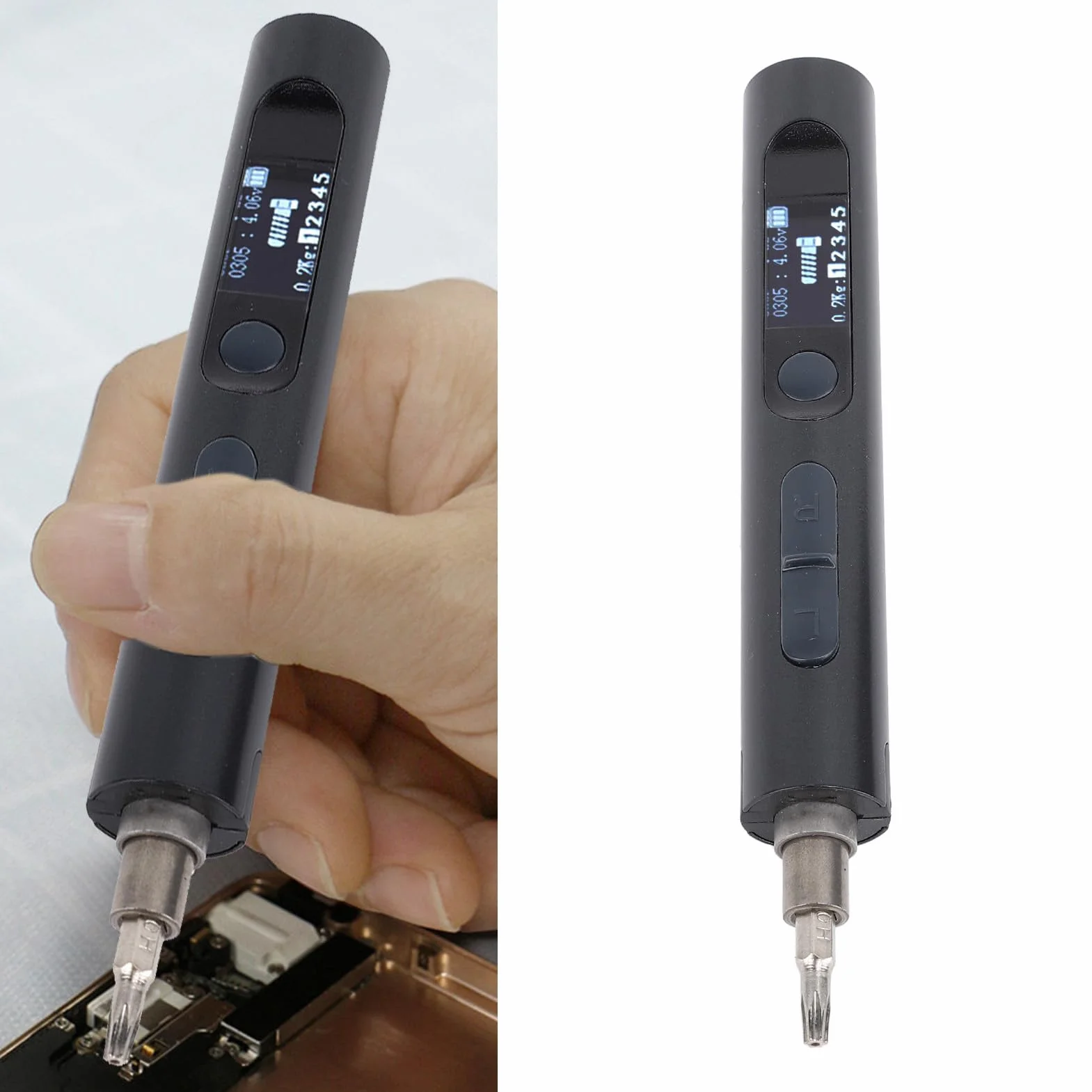 Elektryczny Mini śrubokręt, światło 3 Tryby Działania śrubokręta Elektrycznego 32 w 1 -bitowym Metalowym Metalowym do Naprawy Telefonu (Genericqkxtei6f4o-11)