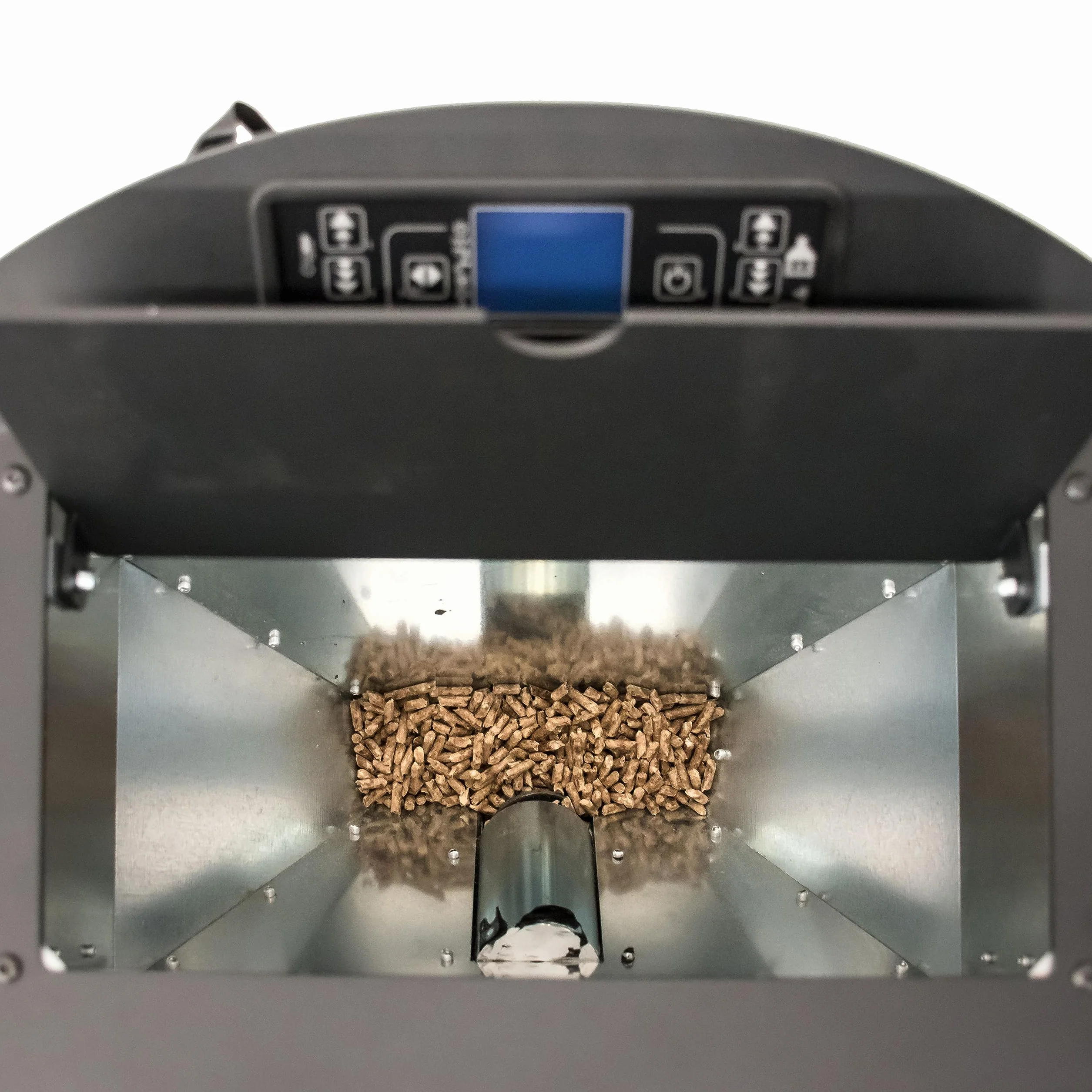 STUFE A PELLET ITALIA Syberia Hydro 15 kW WiFi - wodny piec na pellet WiFi, ciepło do otoczenia i ciepłej wody, wydajność 90% ciepła 90 m², czas pracy 20 h, programowalny 5 mocy, 24 miesiące czarny