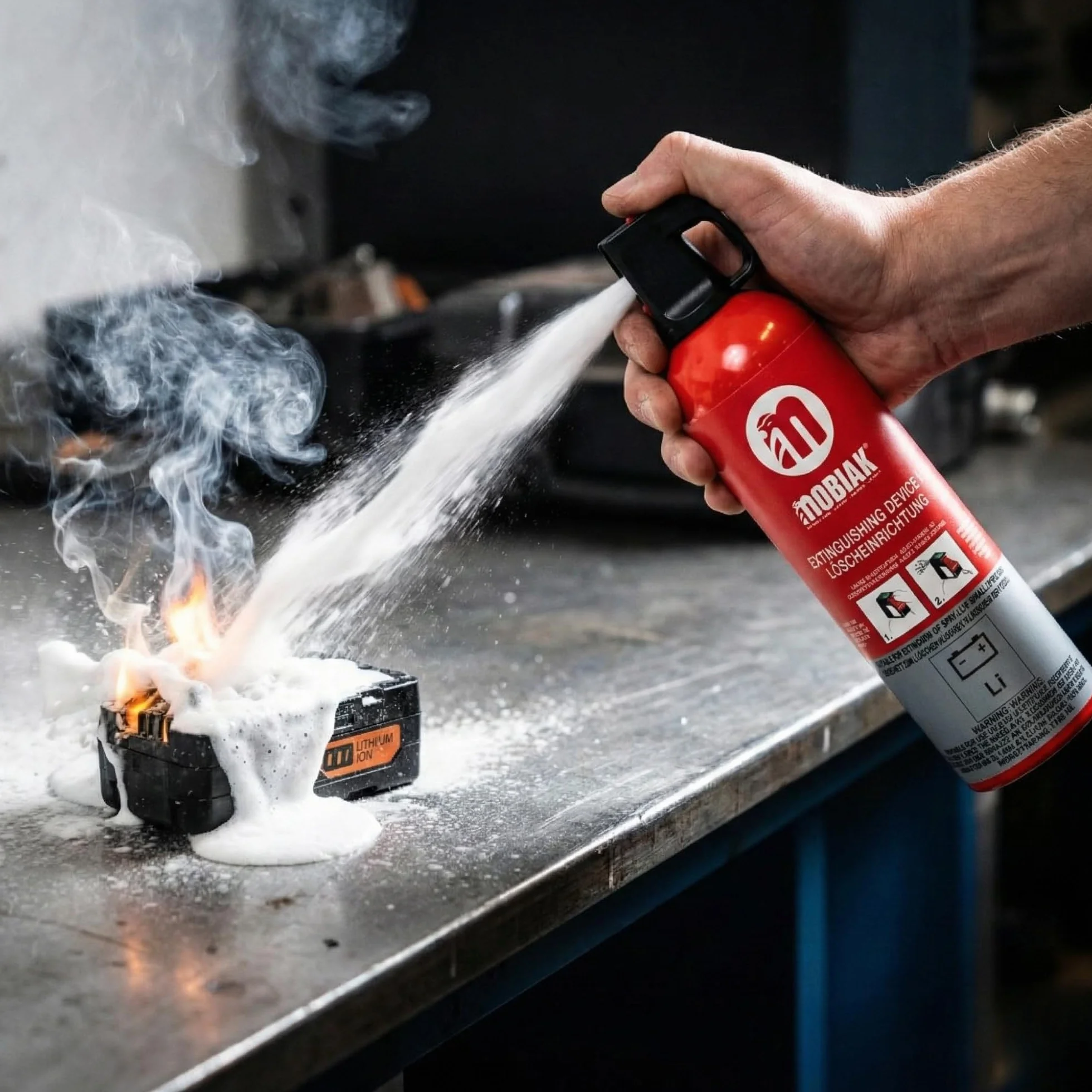 Gaśnica 750 ml Spray gaśniczy do baterii litowych i akumulatorów Bezfluorowa bez PFAS