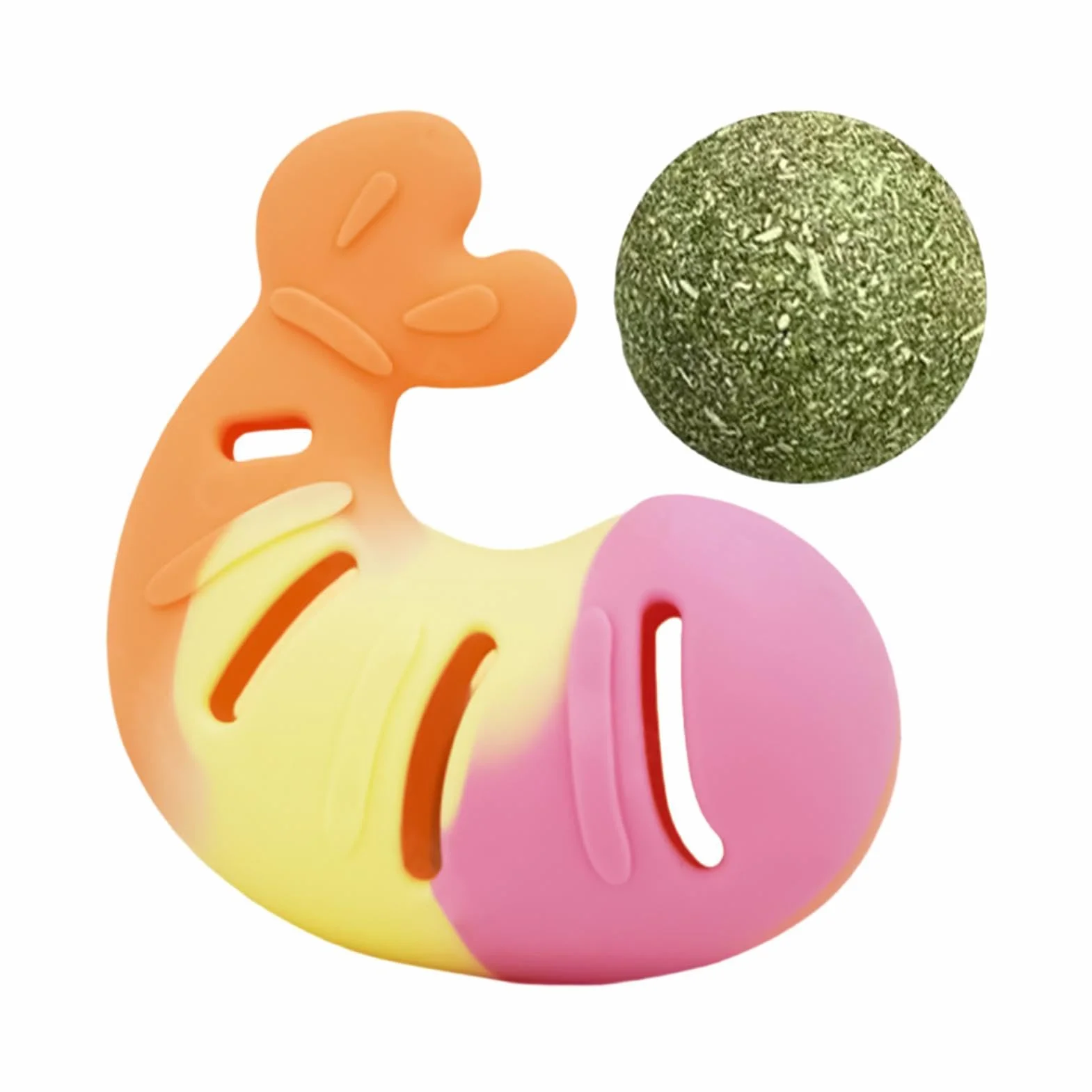 Kitten Play Toy - Shrimp Shape Chew, Stress Relief with Catnip Fun, Aid, Interactive Toy, Cat Entertainment for Indoor Outdoor Home Apartment Birthday Holiday Daily Activity at Living Room