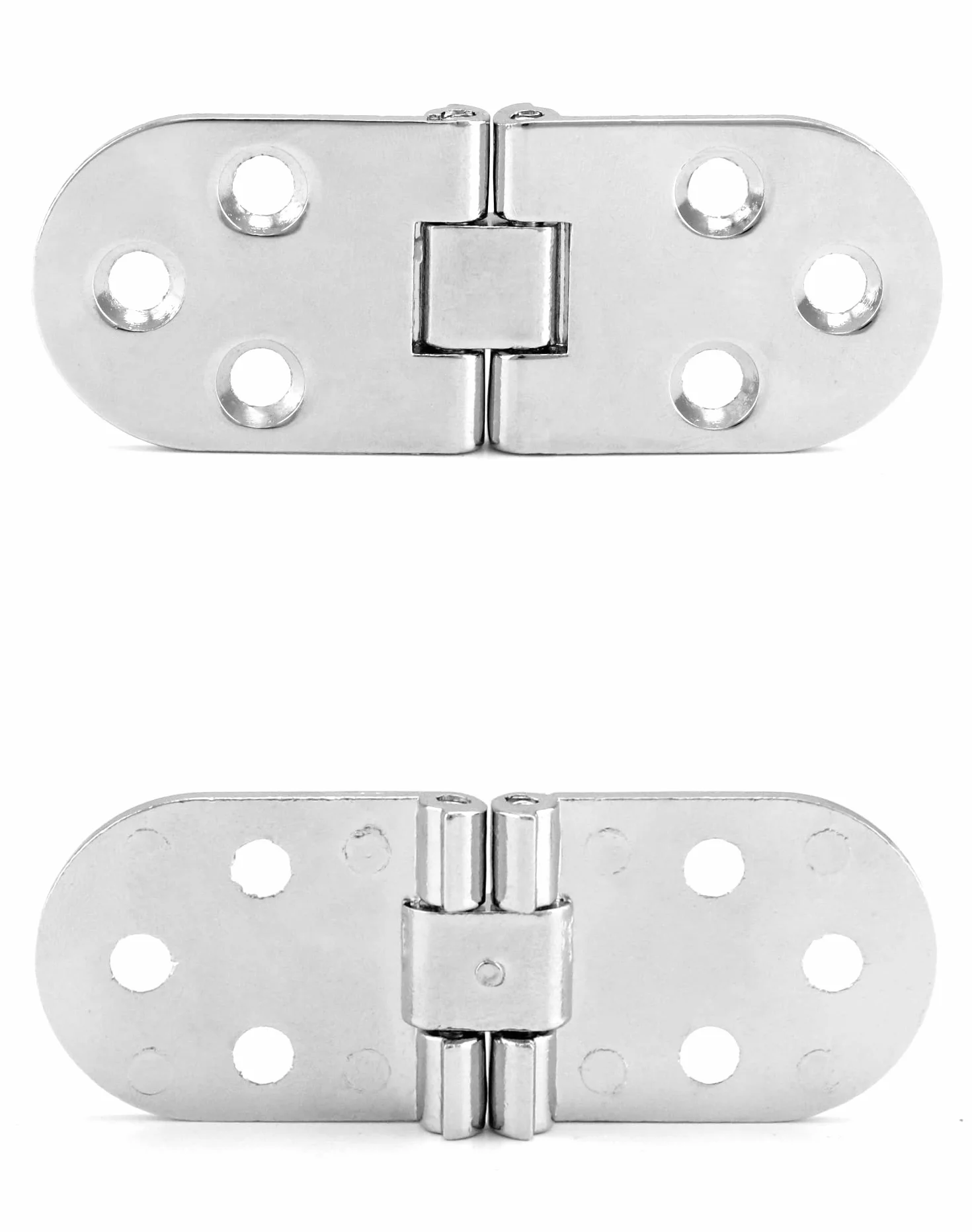 QWORK® 4 częściowe składane zawiasy 180 stopni, stop cynku, składany zawias stołowy, opuszczane zawiasy do składanych stołów, szafki, drzwi do szafy