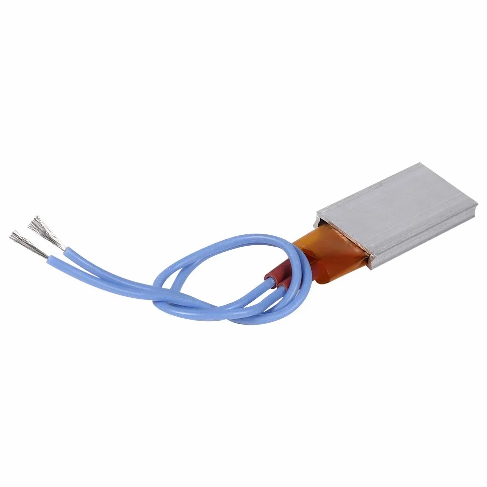 Płyta grzewcza termostatu PTC, Jadeshay PTC element grzewczy AC/DC 12 V termostatyczna aluminiowa powłoka ceramiczna płyta grzewcza, 3 W-10 W, 110 ℃, płyta grzejnika o stałej temperaturze
