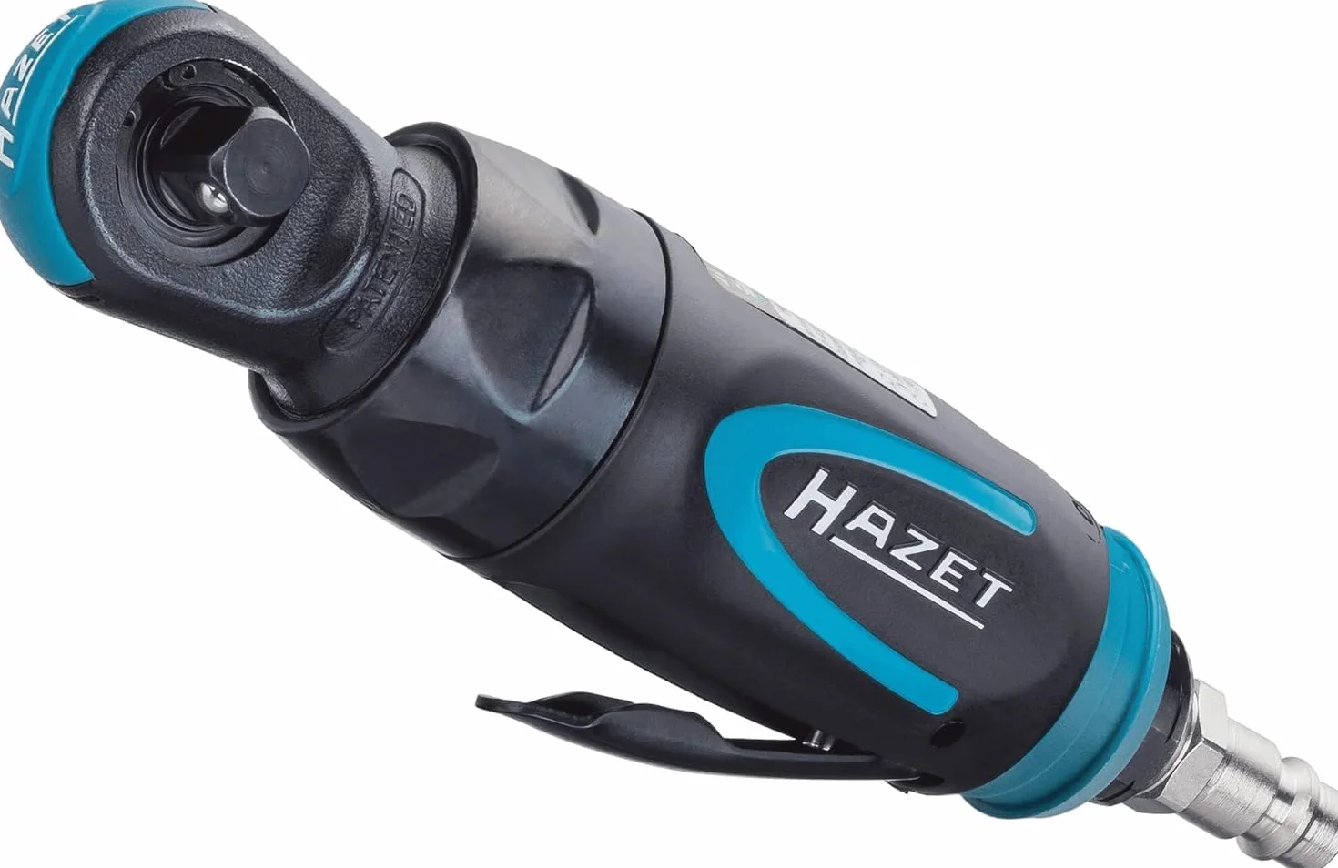 HAZET mini wkrętak z grzechotką 9021P-2 I krótka konstrukcja, 250 obr/min, niski poziom wibracji I wyjście: napęd kwadratowy 6,3 mm (1/4 cala) I do trakcji ręc