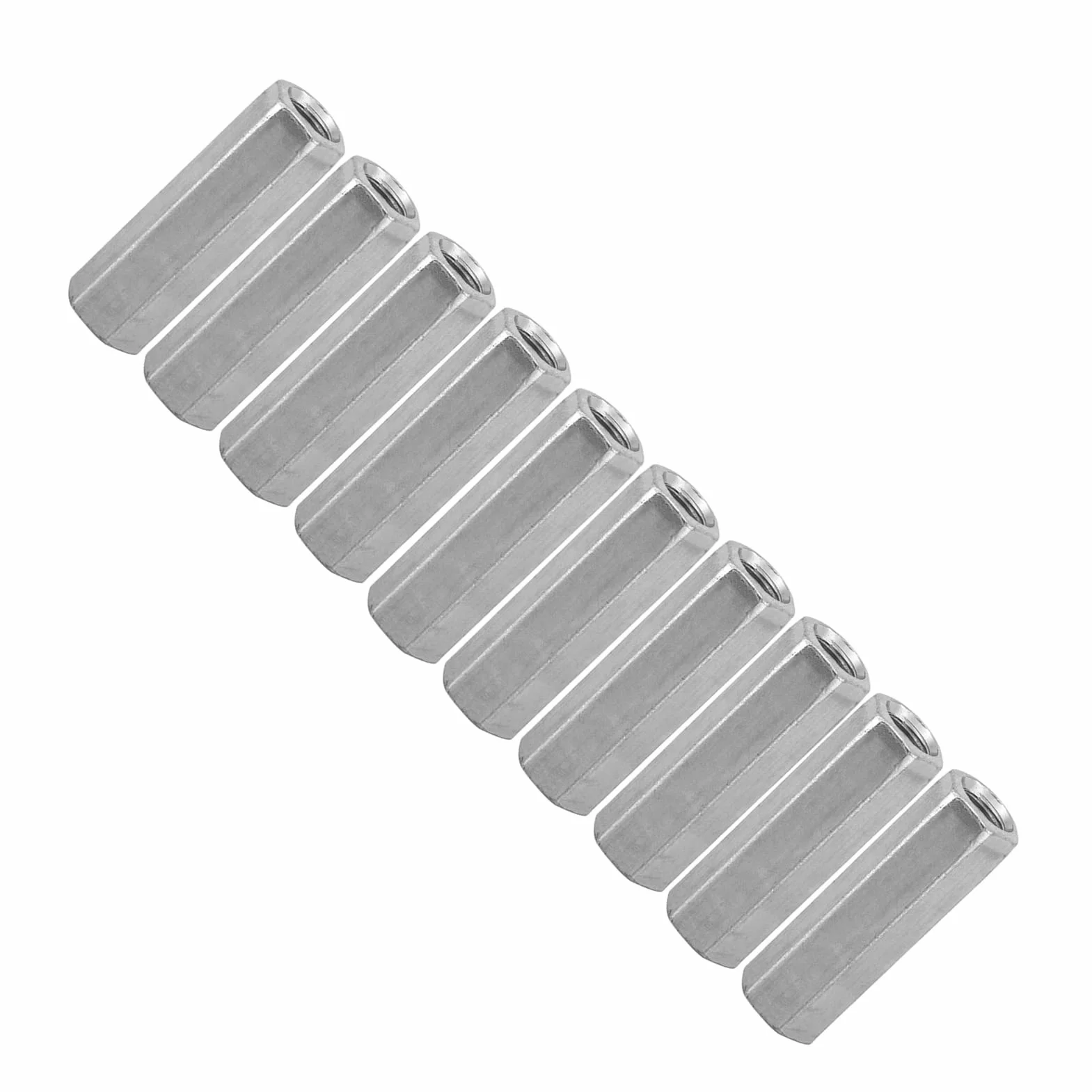 Nakrętki Sześciokątne M8 Ocynkowane Stal Węglowa Gwint Wewnętrzny 10 Sztuk M8x40 12mm