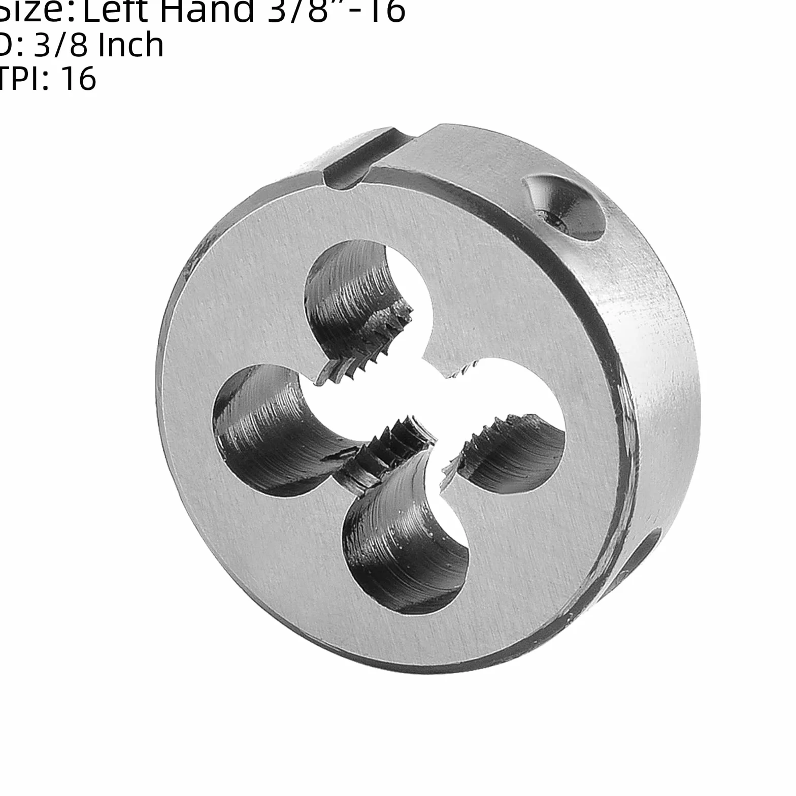 Burkit 3/8"-16 UNC kran i matryca zestaw lewostronny, 3/8 x 16 UNC gwintownik maszynowy i okrągła matryca