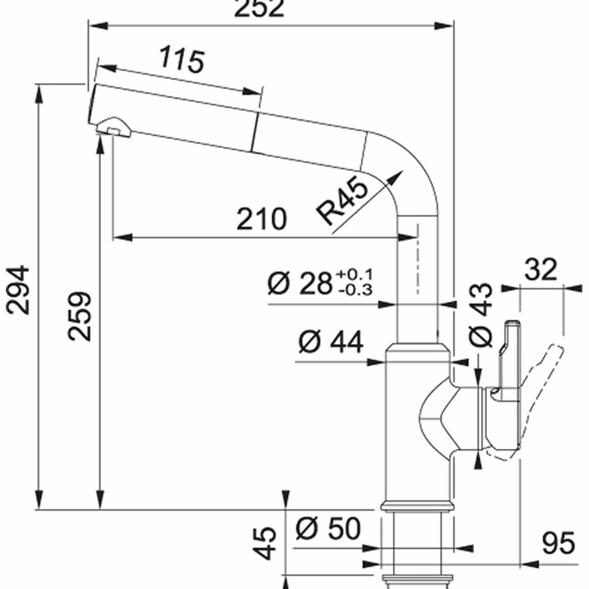 FRANKE Bateria zlewozmywakowa Urban pull-out chrom 115.0595.083