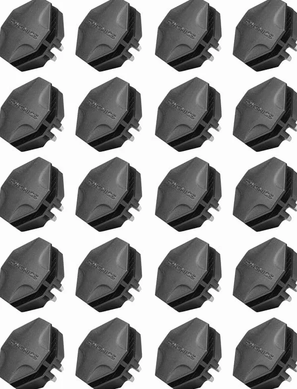 SONGMICS Zestaw 20 plastikowych złączy Złącze plastikowe do systemu regałów wtykowych DIY, czarne ALPC0B-20V1