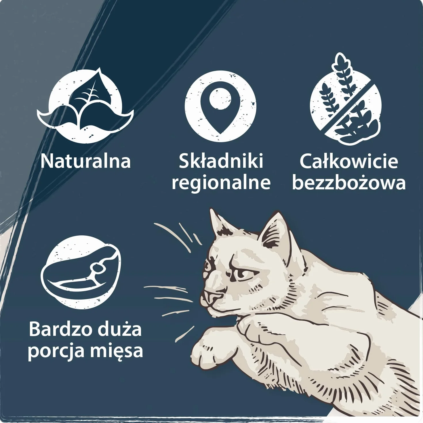 VenandiAnimal Wysokiej jakości karma dla kotów - jagnięcina, ze świeżym mięsem, sucha karma, bez zbóż, 1 opakowanie (1 x 1,5 kg)