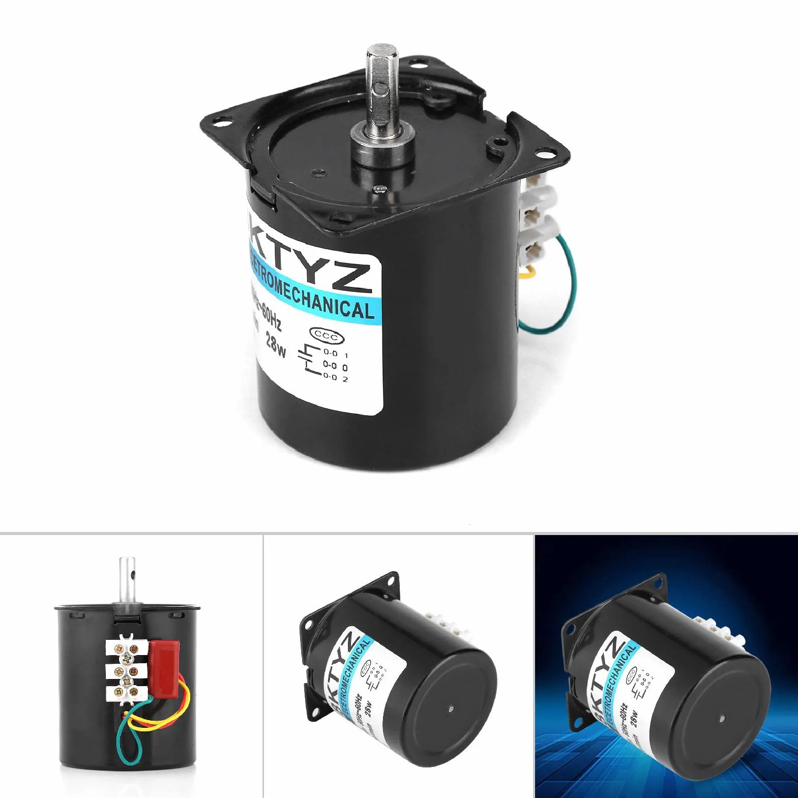 68KTYZ Metalowy Magnes Trwały Elektromotor 230v Silnik 120 Obr./min Synchroniczny Silnik z Przekładnią Wysoki Moment Obrotowy 50Hz ~ 60Hz AC220V 28W 2.5 20 30 110r/min (110RPM)(110 obr/min)