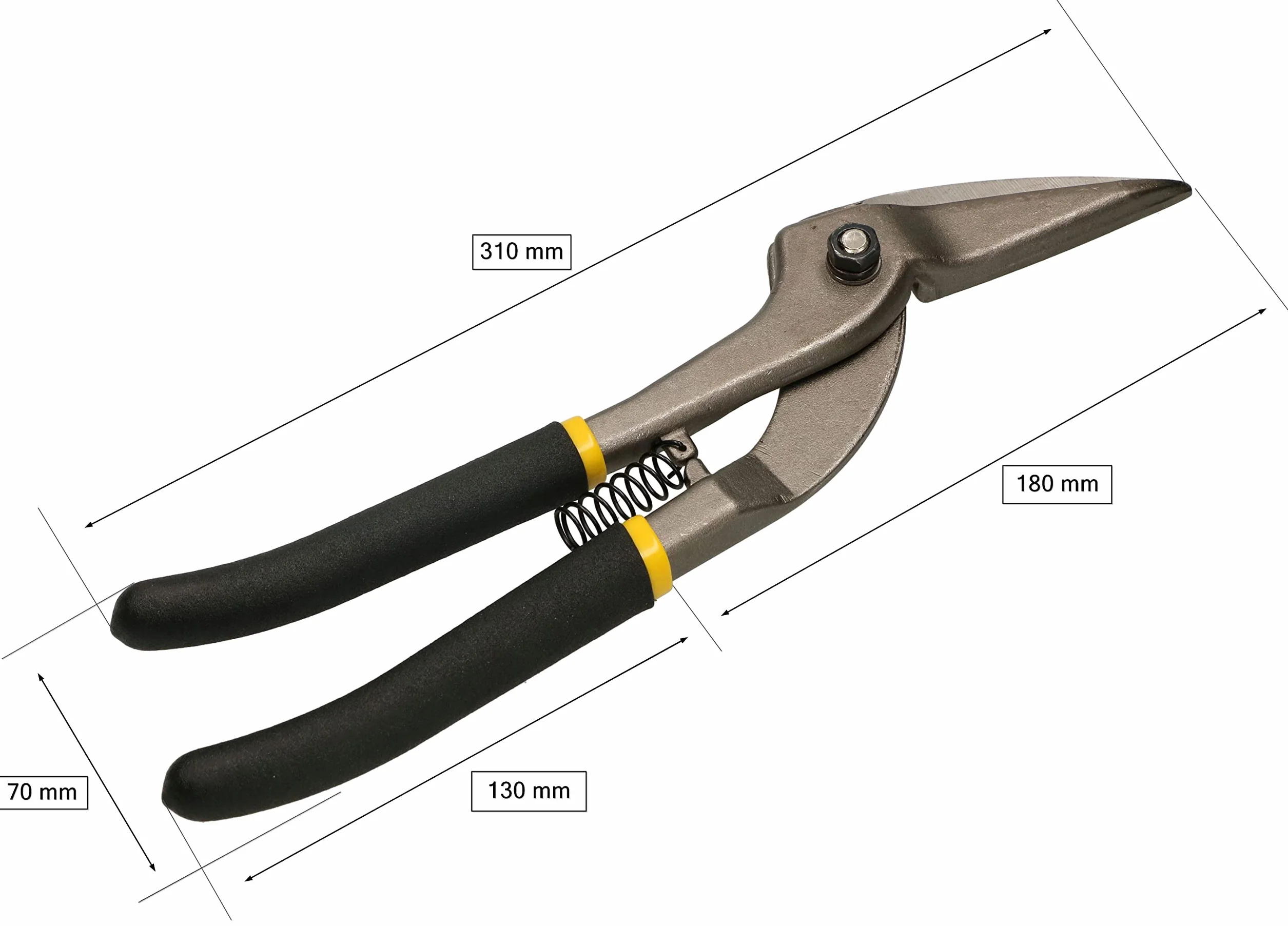 KOTARBAU® Profesjonalne nożyce do blachy i profili 310 mm kute ze stali narzędziowej CrV z gumowymi uchwytami