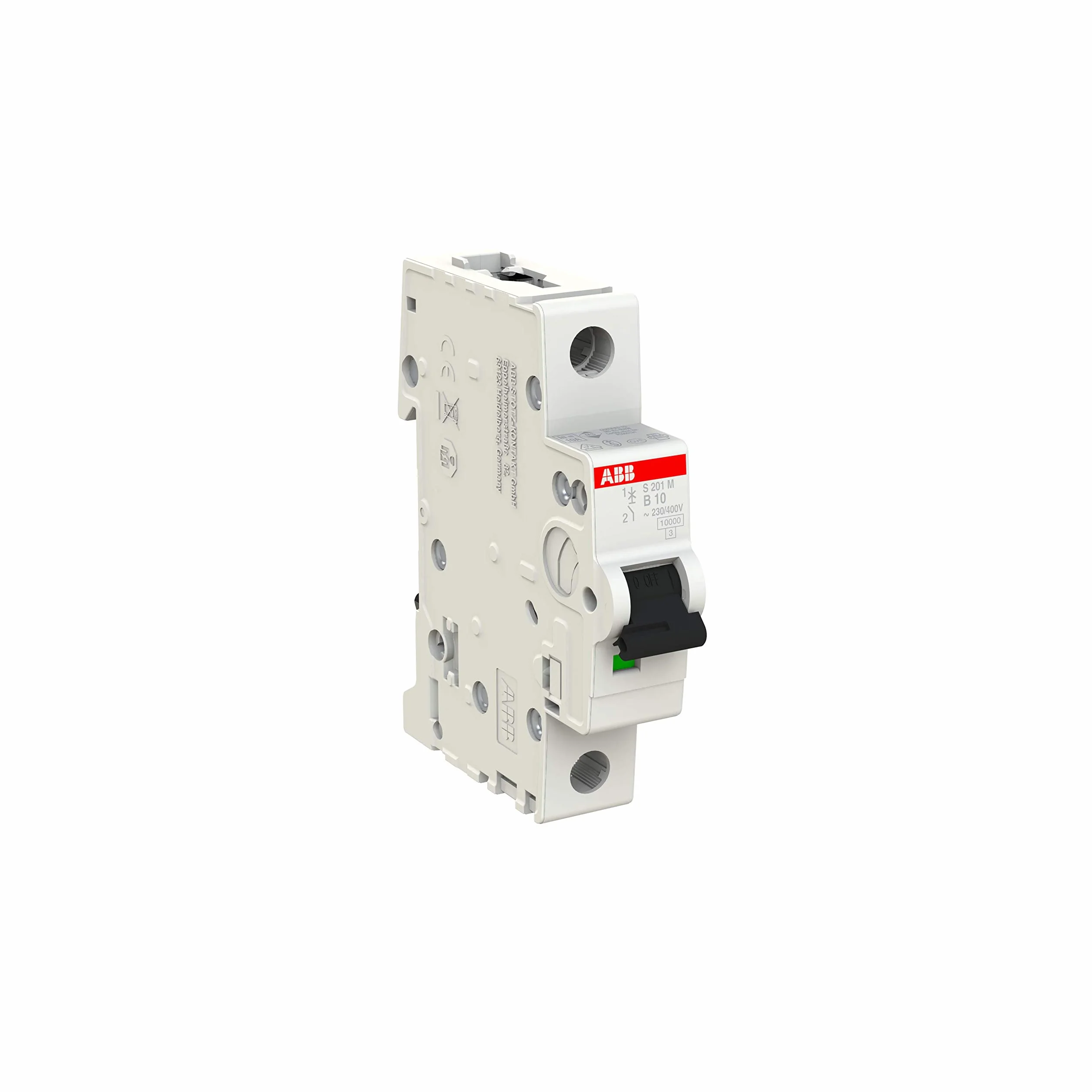 ABB S201M-B10 miniaturowy wyłącznik automatyczny, 1 biegun, typ B, 10 kA/15 kA, prąd 10 A (2CDS271001R0105)