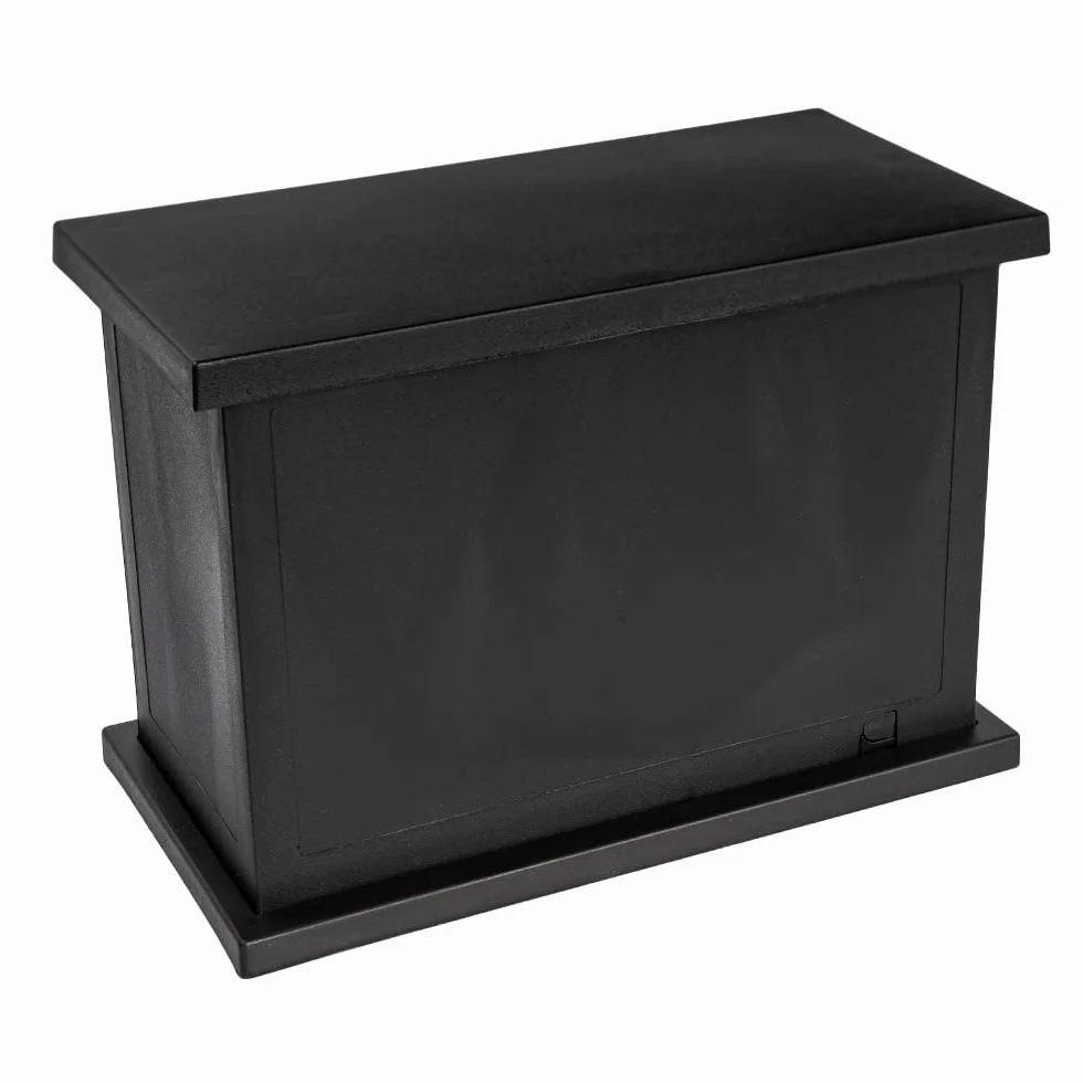 Ideen mit Herz Kominek LED, dekoracyjny, elektryczny, na baterie, bez ogrzewania, realistyczny efekt ognia / płomienia, 25,5 x 13,5 x 18 cm, z funkcją timera (18 godzin włączony / 6 godzin wyłączony)