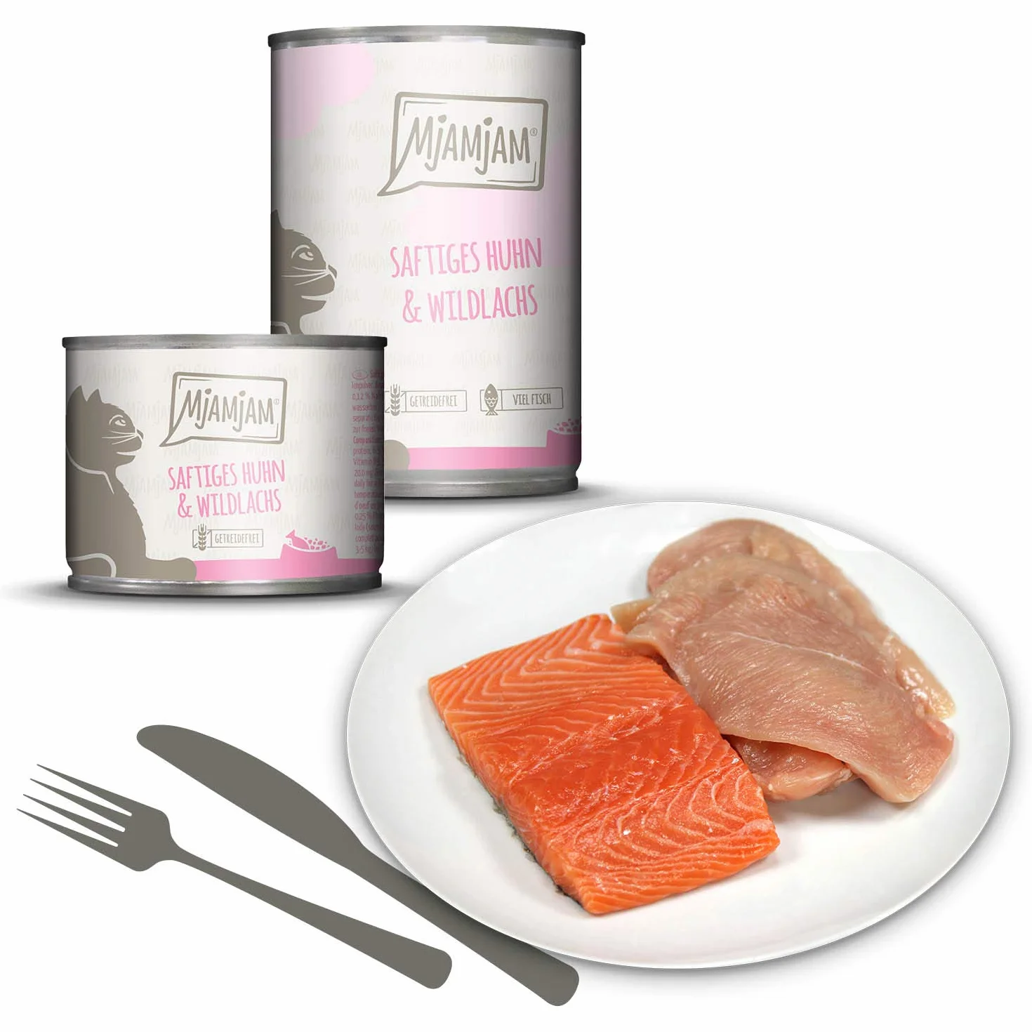 Mjamjam Karma dla Kota, Kurczak/Dziki Łosoś, 200 g x 6