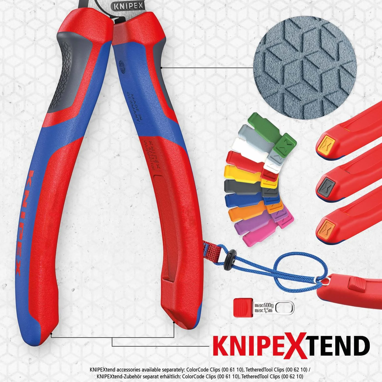 KNIPEX Nożyce do kabli z rękojeściami Comfort 165 mm, 95 12 165