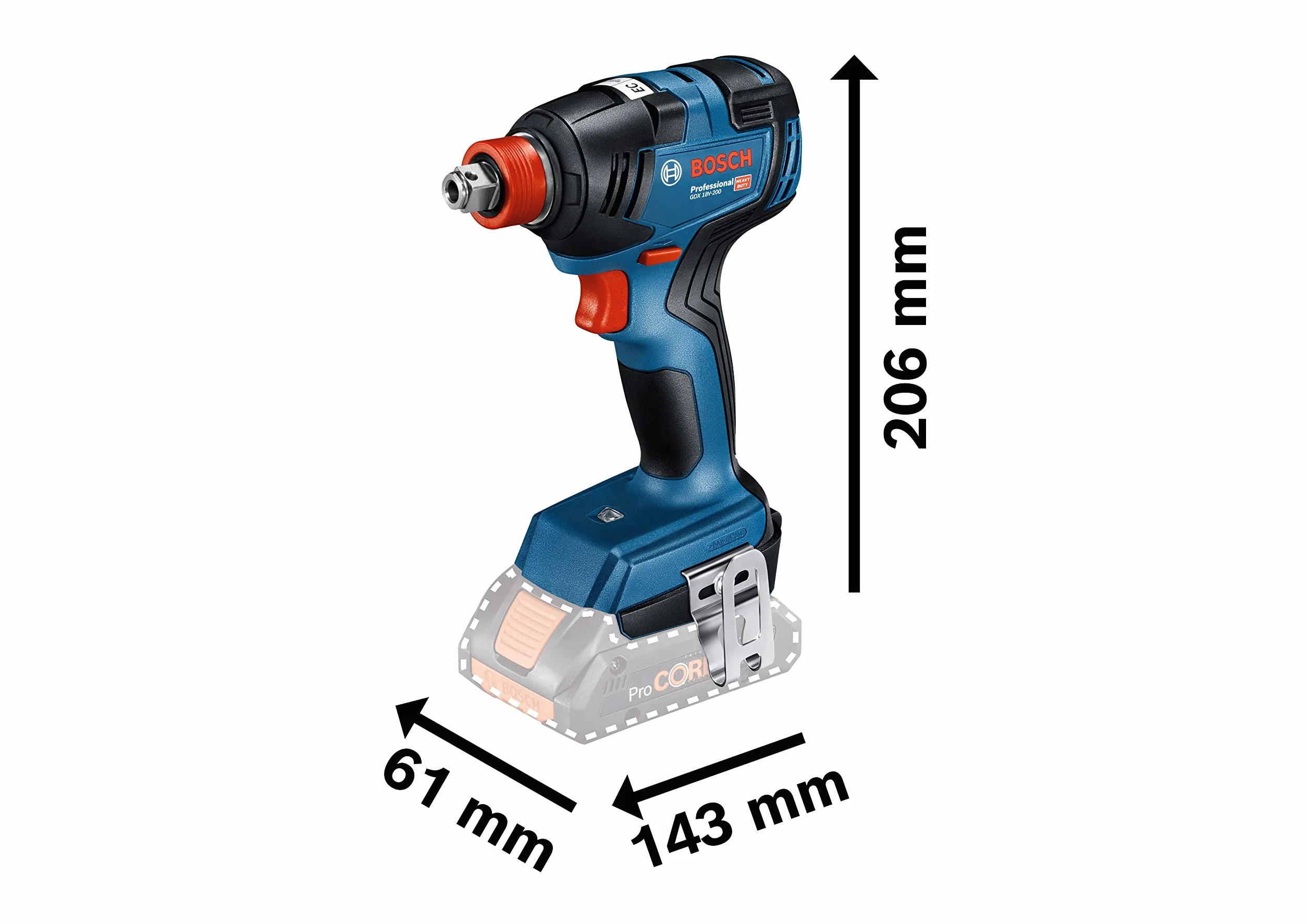 Bosch Professional GDX 18V-200 akumulatorowa wkrętarka udarowa i klucz udarowy 18V 200 Nm