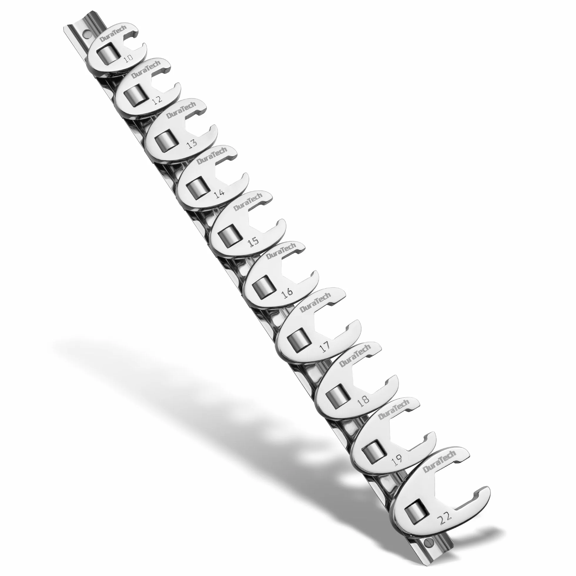 DURATECH 10-częściowy zestaw kluczy widełkowych 3/8" 10-22mm chromowany