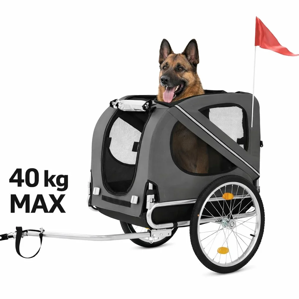 RESSER Przyczepka Rowerowa dla Psa Zwierząt Kota do Roweru Przewozu Transportowa