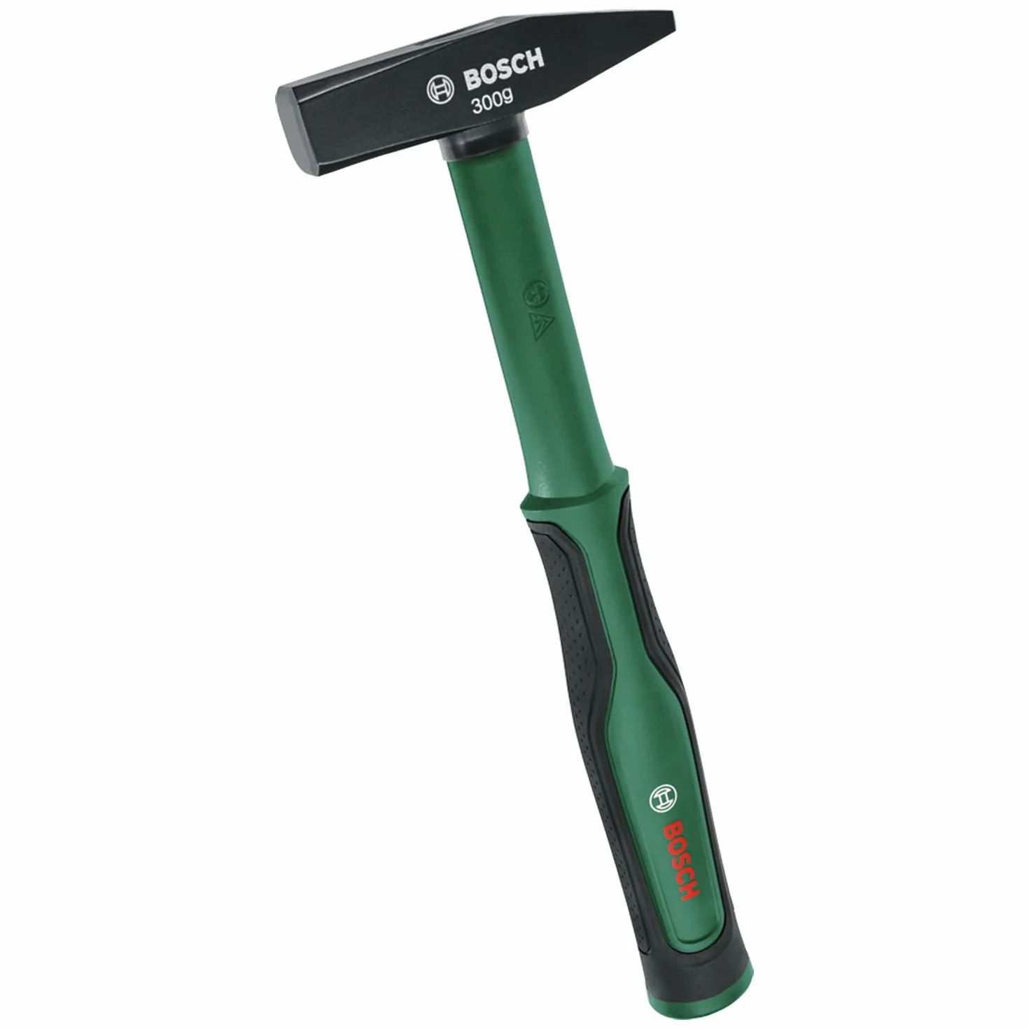 Bosch Młotek inżynierski 300 g (komfortowy trzonek z miękką okładziną Softgrip i rdzeniem z włókna szklanego, wytrzymała stal wysokowęglowa, płynność i siła uderzeń, niski poziom drgań)