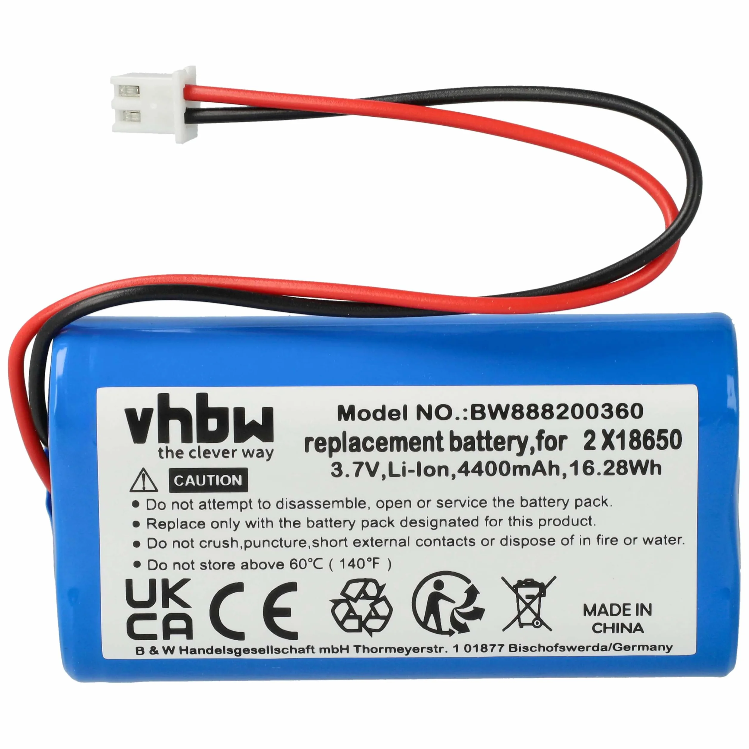 vhbw Bateria kompatybilna z Zafferano Olivia Pro, Poldina, Poldina Pro, lampka nocna (4400 mAh, 3,7 V, litowo-jonowa)