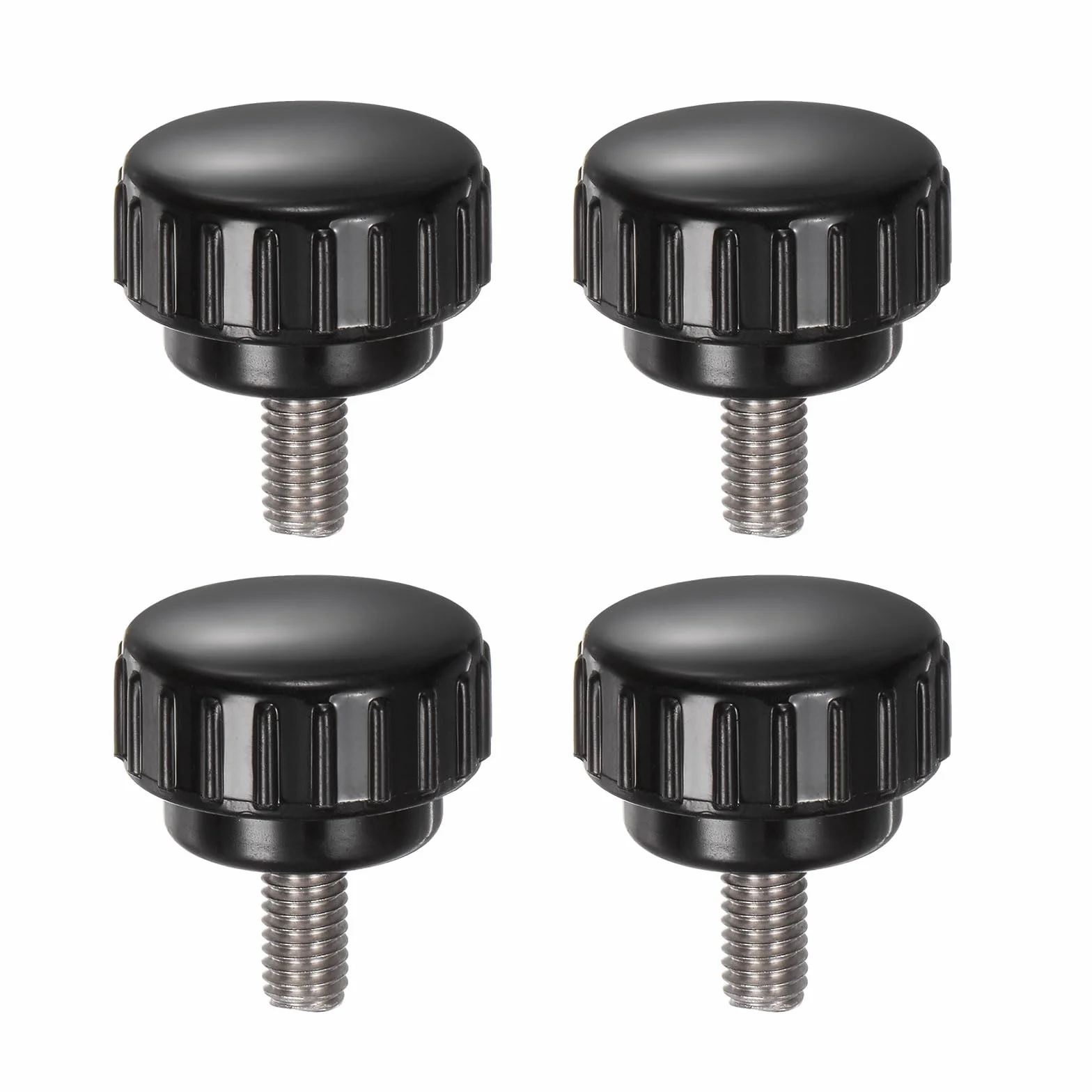 QUARKZMAN 4 szt. Śruby radełkowane M6 x 12 mm x 25 mm z łbem okrągłym ze stali nierdzewnej 304