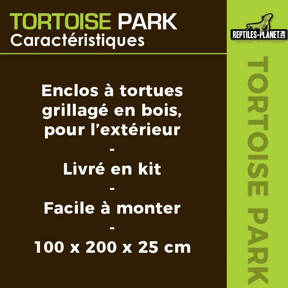 Reptiles Planet Obudowa zewnętrzna Tortoise Tortoise Park, 200 x 100 x 25 cm