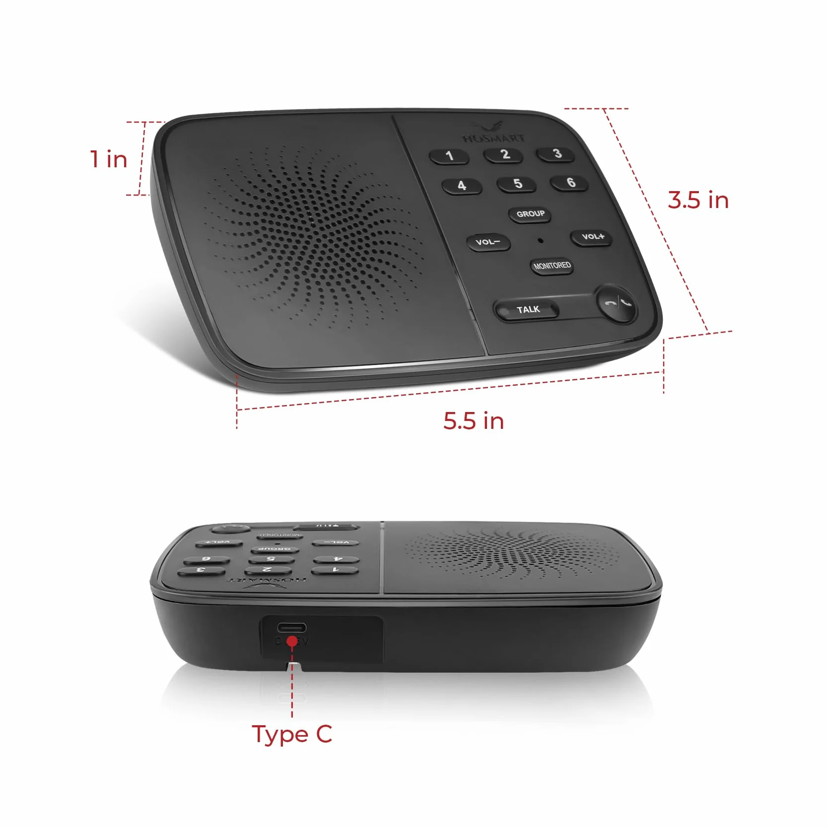 Hosmart UltraSpeak Pro bezprzewodowy interkom do domu, 2024 Full-Duplex bezprzewodowy interkom biznesowy, interkom pokojowo-pokojowy, dwukierunkowy interkom w czasie rzeczywistym o zasięgu 400 metrów