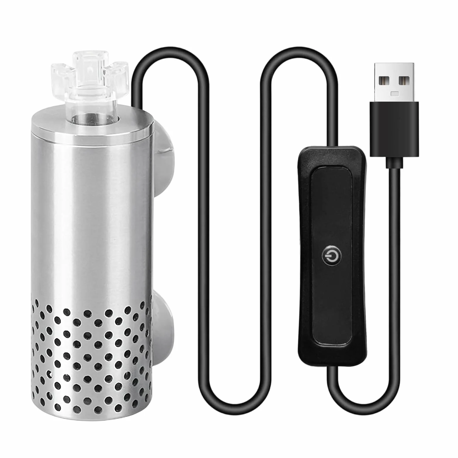DONGKER Elektryczny przyrząd do usuwania folii olejowej, ze stali nierdzewnej, USB, do akwarium, z 2 mocnymi przyssawkami, do domowego zbiornika na wodę