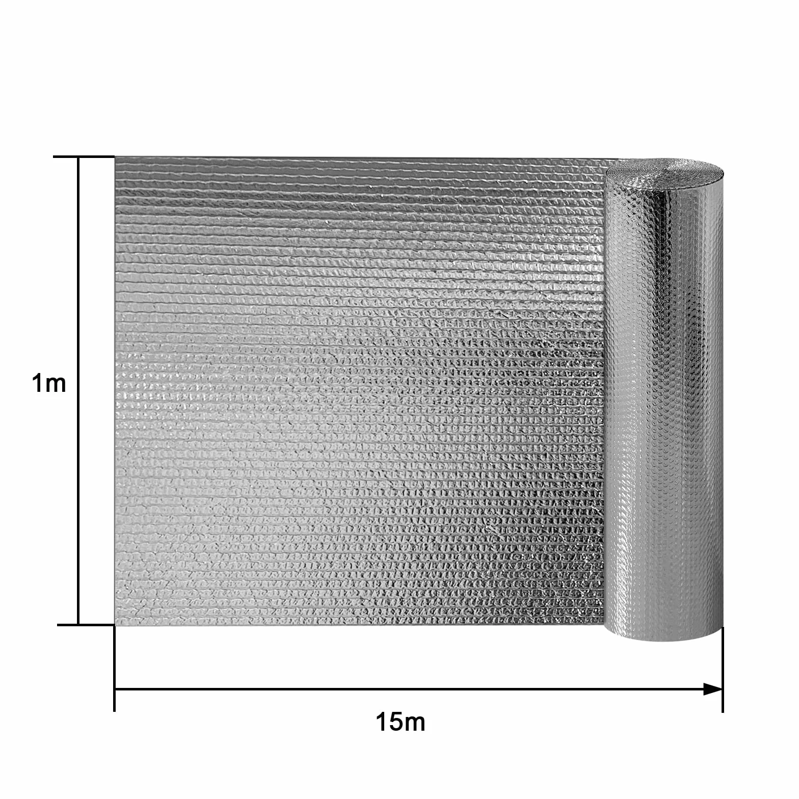 Folia odblaskowa izolacyjna na kaloryfer 1 x 15 m 3-4 mm podwójna bąbelkowa