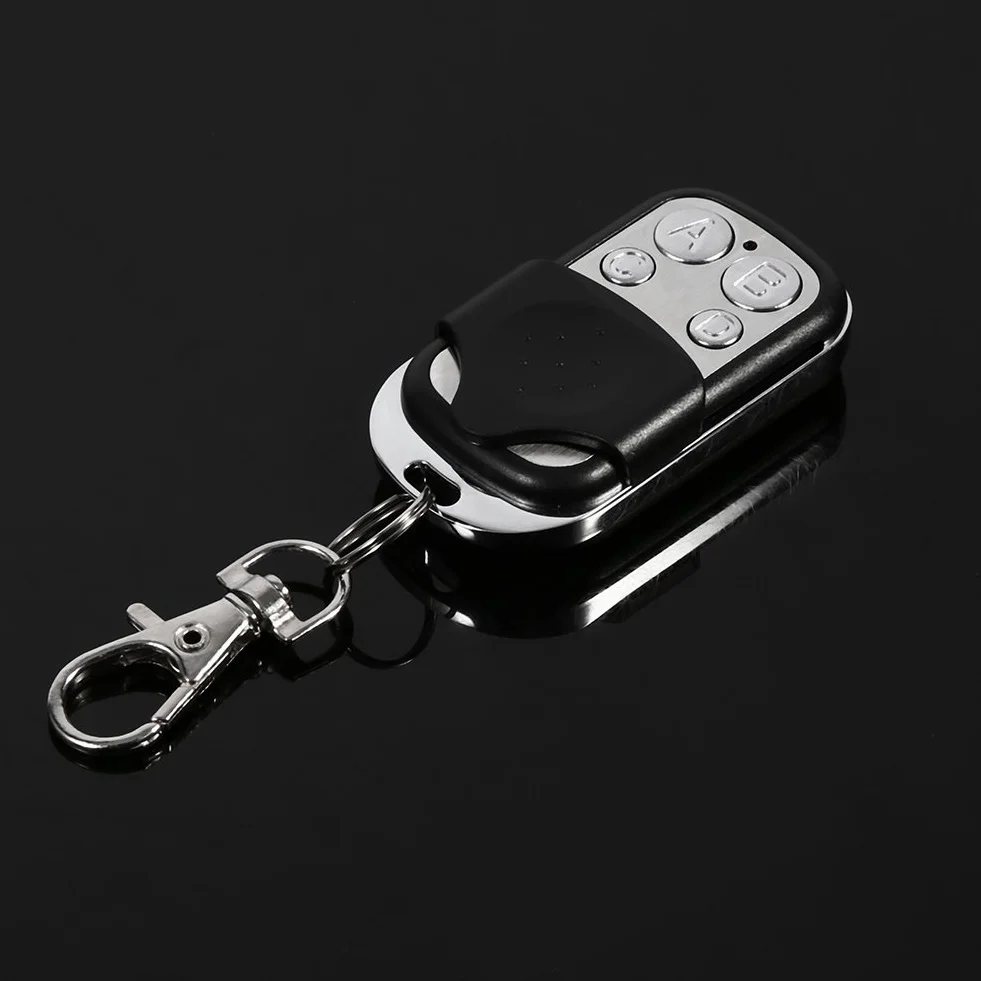 Wireless Remote Control Key Fob 433MHz 4-Channel Garage Door Opener Gate Blind Remote Duplicator for Alarm Systems